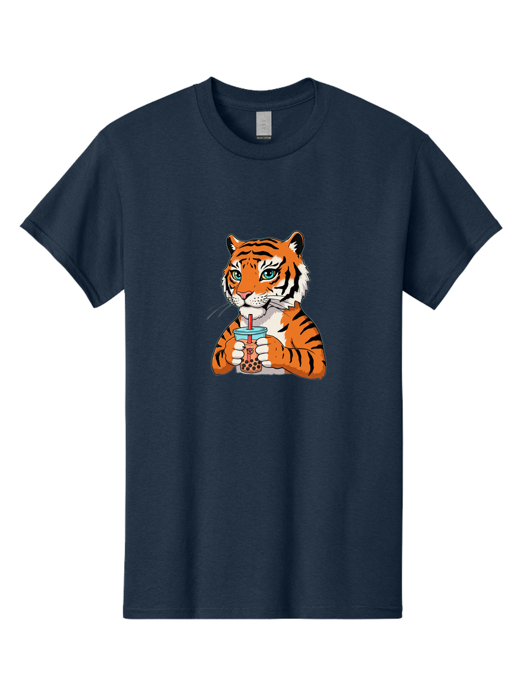 Tiger-Bubble-Tea-2 Men'S Graphic Tee, 100% Cotton, Comfortable Casual Summer Wear, Machine Washable, Vintage Camera, Old Camera, Antique Camera, Black Camera, Classic Photography, Photography Equipment, Nostalgic Device, Film Camera, Ban761