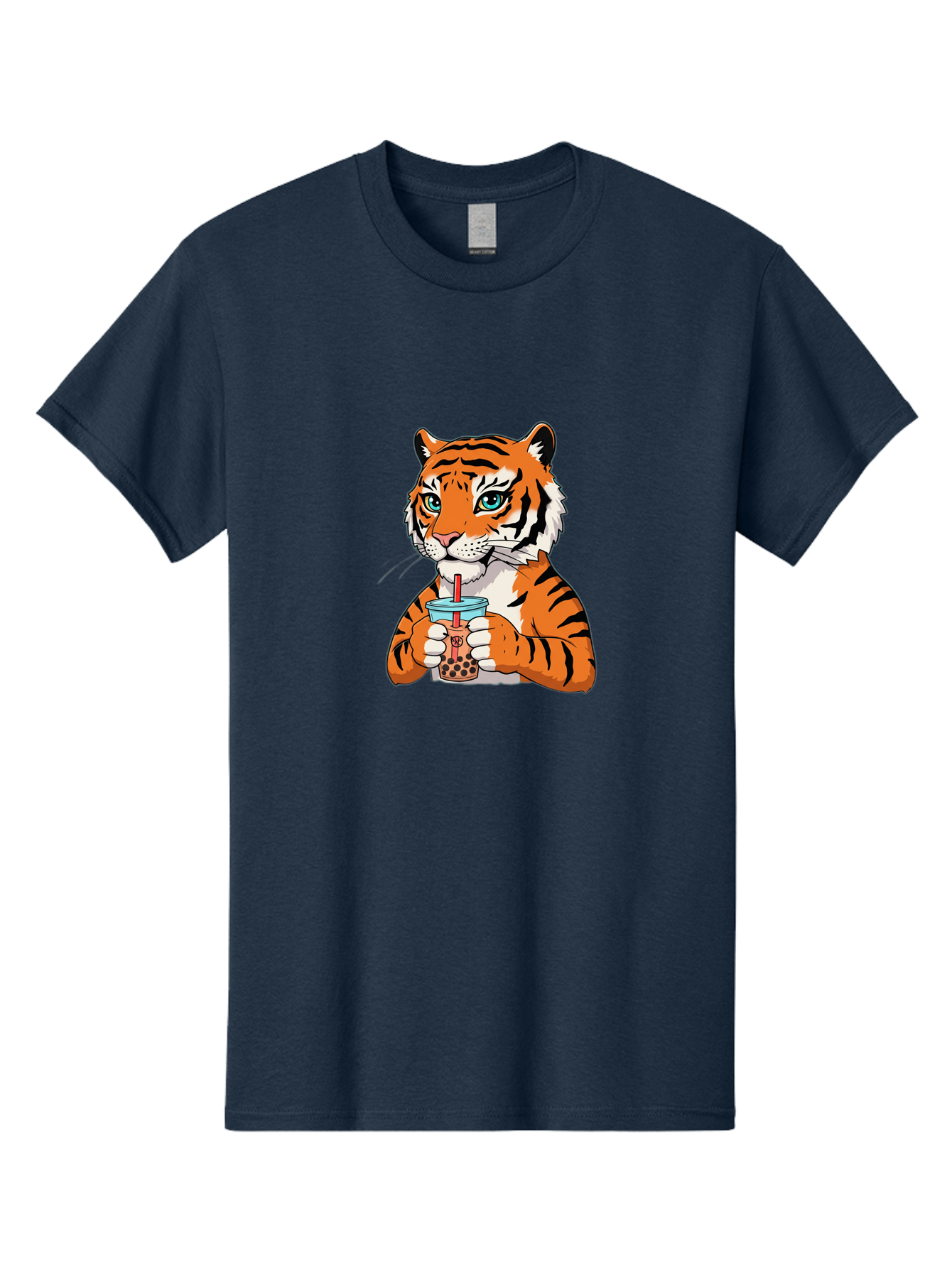 Tiger-Bubble-Tea-2 Men'S Graphic Tee, 100% Cotton, Comfortable Casual Summer Wear, Machine Washable, Vintage Camera, Old Camera, Antique Camera, Black Camera, Classic Photography, Photography Equipment, Nostalgic Device, Film Camera, Ban761