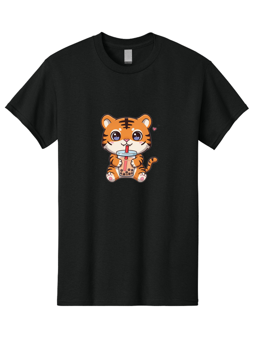 Tiger-Drinking-Boba-1 Men'S Graphic Tee, 100% Cotton, Comfortable Casual Summer Wear, Machine Washable, Vintage Camera, Old Camera, Antique Camera, Black Camera, Classic Photography, Photography Equipment, Nostalgic Device, Film Camera, Ban763