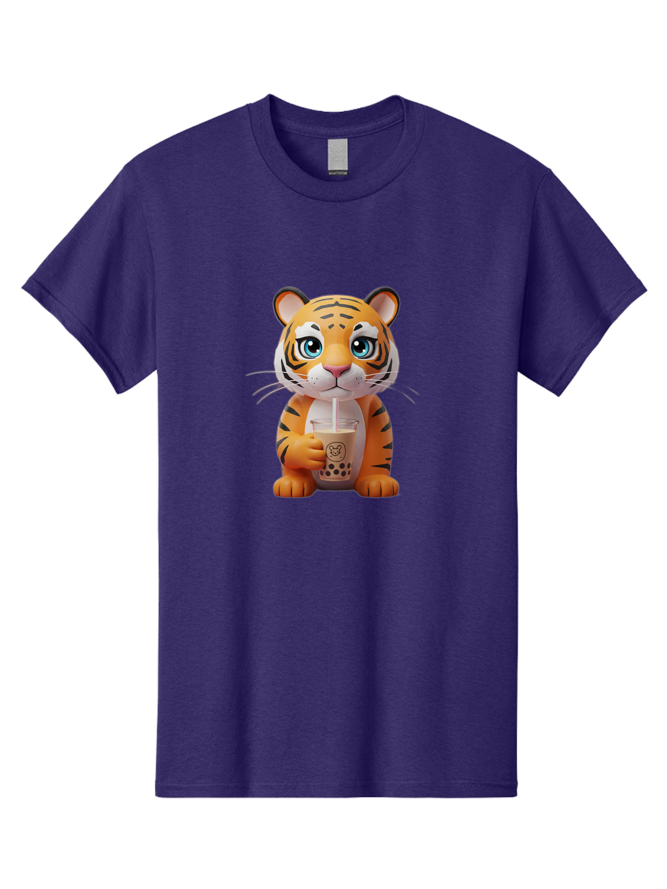 Tiger-Drinking-Boba-2 Men'S Graphic Tee, 100% Cotton, Comfortable Casual Summer Wear, Machine Washable, Vintage Camera, Old Camera, Antique Camera, Black Camera, Classic Photography, Photography Equipment, Nostalgic Device, Film Camera, Ban764