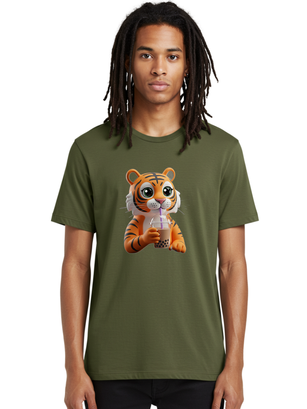 Tiger-Drinking-Boba-Tea Men'S Graphic Tee, 100% Cotton, Comfortable Casual Summer Wear, Machine Washable, Vintage Camera, Old Camera, Antique Camera, Black Camera, Classic Photography, Photography Equipment, Nostalgic Device, Film Camera, Ban765