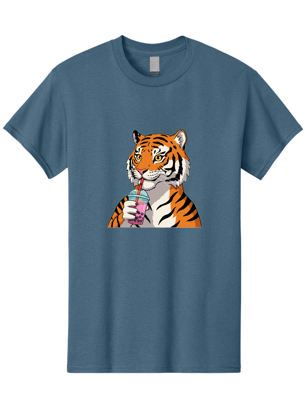 Tiger-Drinking-Bubble-Tea Men'S Graphic Tee, 100% Cotton, Comfortable Casual Summer Wear, Machine Washable, Vintage Camera, Old Camera, Antique Camera, Black Camera, Classic Photography, Photography Equipment, Nostalgic Device, Film Camera, Ban769