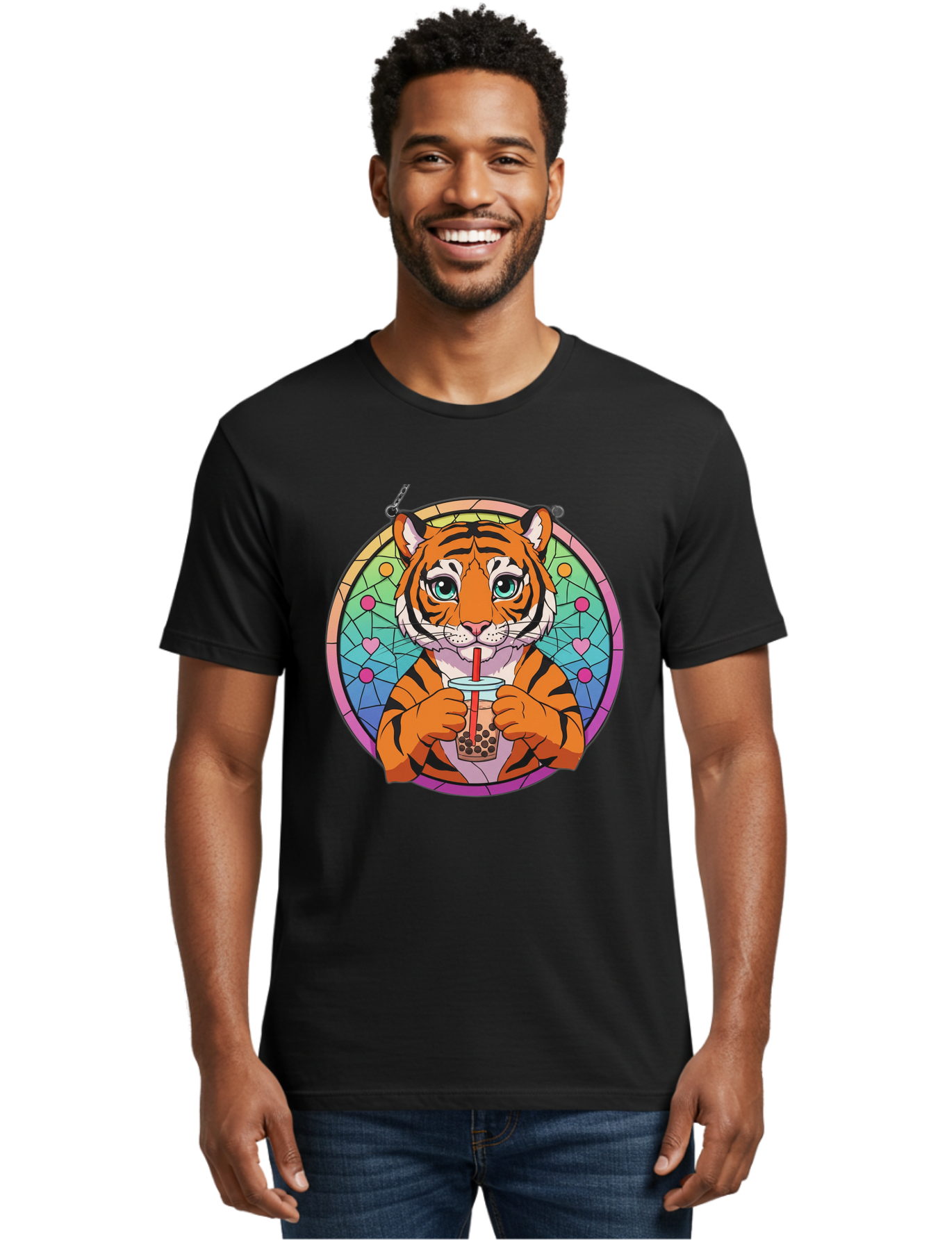 Tiger-With-Boba-Tea Men'S Graphic Tee, 100% Cotton, Comfortable Casual Summer Wear, Machine Washable, Vintage Camera, Old Camera, Antique Camera, Black Camera, Classic Photography, Photography Equipment, Nostalgic Device, Film Camera, Ban770