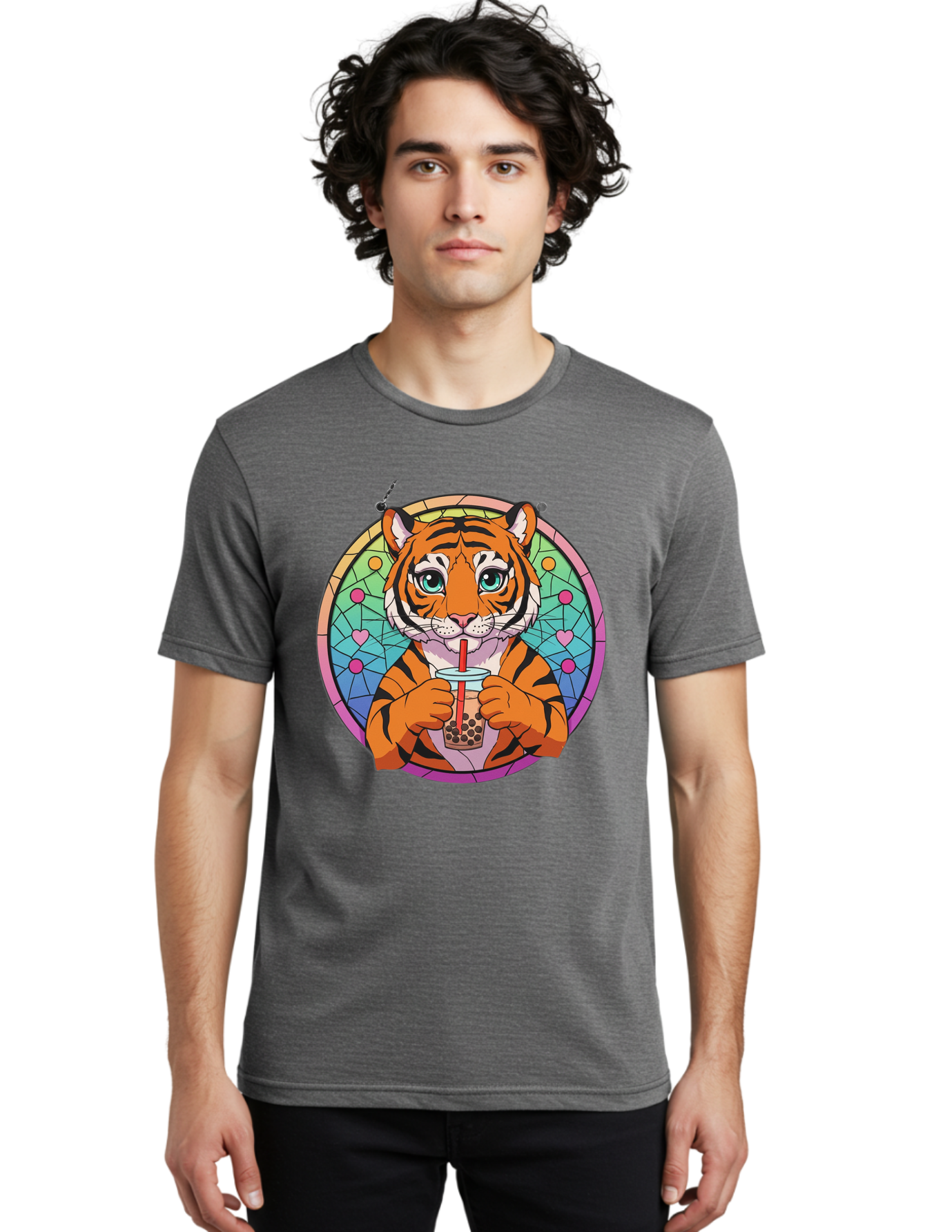 Tiger-With-Boba-Tea Men'S Graphic Tee, 100% Cotton, Comfortable Casual Summer Wear, Machine Washable, Vintage Camera, Old Camera, Antique Camera, Black Camera, Classic Photography, Photography Equipment, Nostalgic Device, Film Camera, Ban770
