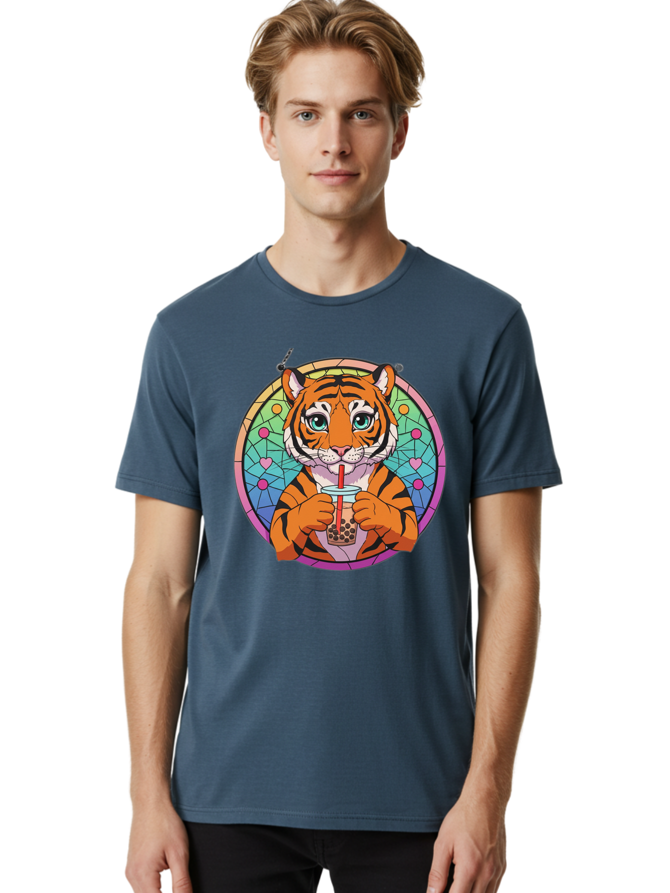 Tiger-With-Boba-Tea Men'S Graphic Tee, 100% Cotton, Comfortable Casual Summer Wear, Machine Washable, Vintage Camera, Old Camera, Antique Camera, Black Camera, Classic Photography, Photography Equipment, Nostalgic Device, Film Camera, Ban770