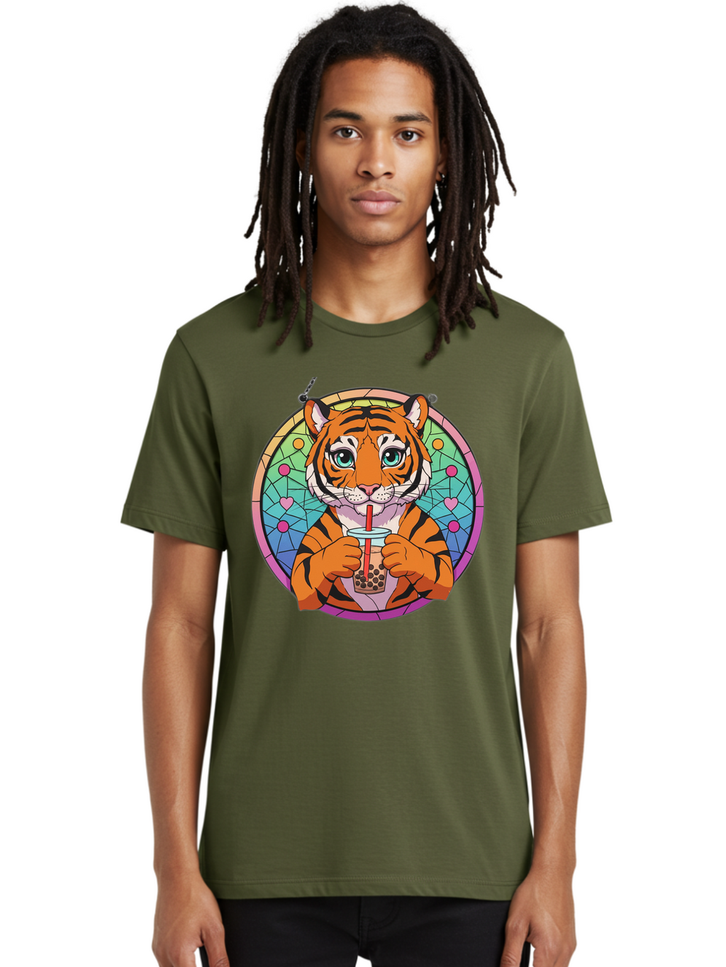 Tiger-With-Boba-Tea Men'S Graphic Tee, 100% Cotton, Comfortable Casual Summer Wear, Machine Washable, Vintage Camera, Old Camera, Antique Camera, Black Camera, Classic Photography, Photography Equipment, Nostalgic Device, Film Camera, Ban770