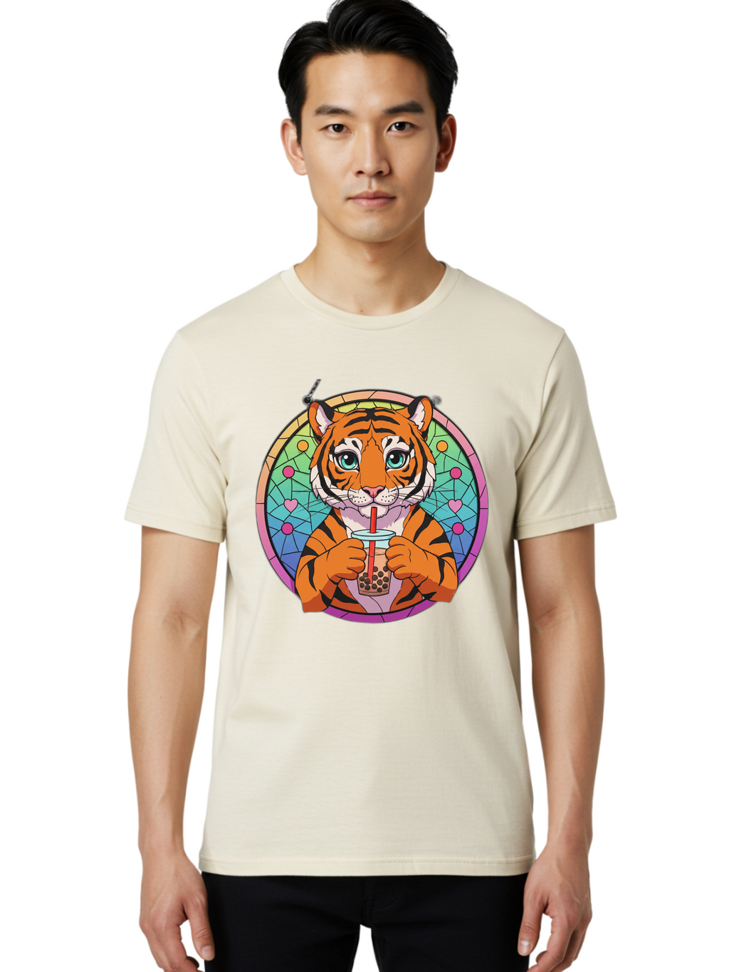 Tiger-With-Boba-Tea Men'S Graphic Tee, 100% Cotton, Comfortable Casual Summer Wear, Machine Washable, Vintage Camera, Old Camera, Antique Camera, Black Camera, Classic Photography, Photography Equipment, Nostalgic Device, Film Camera, Ban770