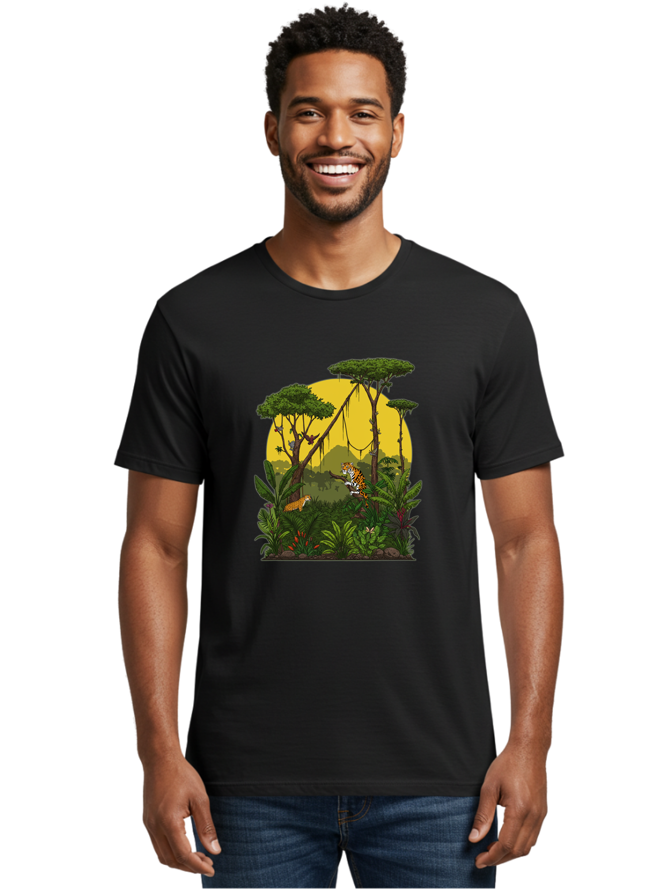 Tigers-In-Jungle Men'S Graphic Tee, 100% Cotton, Comfortable Casual Summer Wear, Machine Washable, Vintage Camera, Old Camera, Antique Camera, Black Camera, Classic Photography, Photography Equipment, Nostalgic Device, Film Camera, Camera Art Ban771