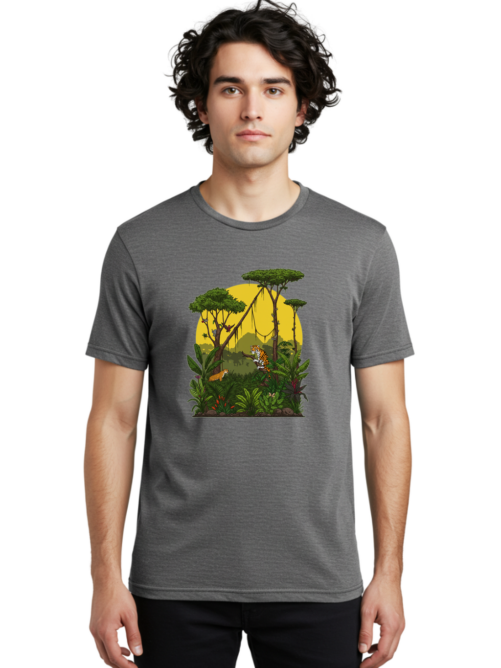 Tigers-In-Jungle Men'S Graphic Tee, 100% Cotton, Comfortable Casual Summer Wear, Machine Washable, Vintage Camera, Old Camera, Antique Camera, Black Camera, Classic Photography, Photography Equipment, Nostalgic Device, Film Camera, Camera Art Ban771