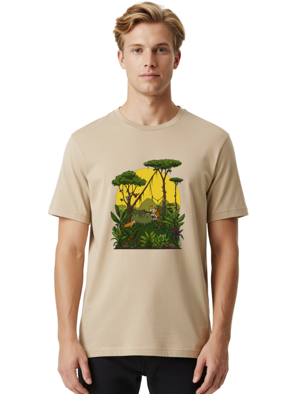 Tigers-In-Jungle Men'S Graphic Tee, 100% Cotton, Comfortable Casual Summer Wear, Machine Washable, Vintage Camera, Old Camera, Antique Camera, Black Camera, Classic Photography, Photography Equipment, Nostalgic Device, Film Camera, Camera Art Ban771