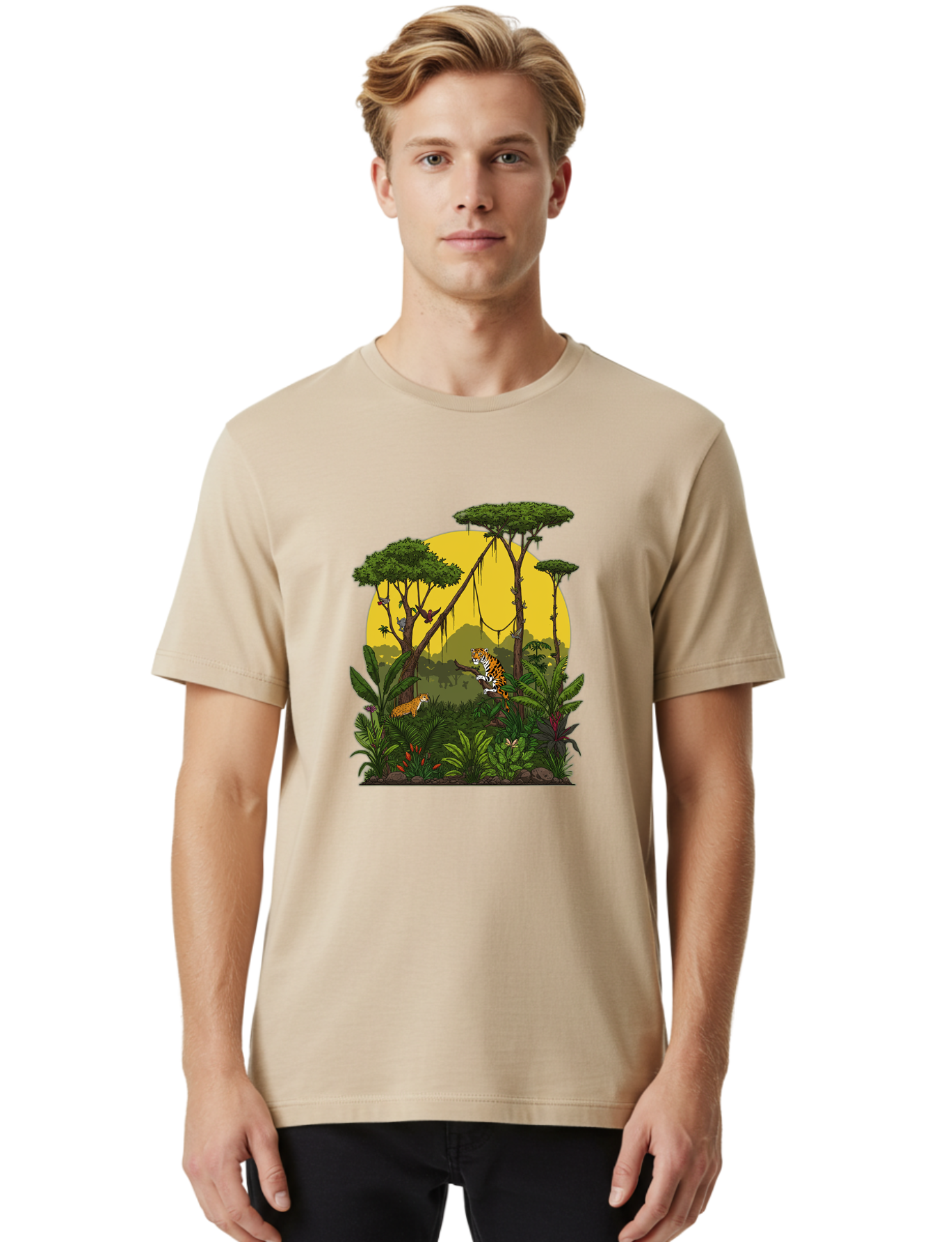 Tigers-In-Jungle Men'S Graphic Tee, 100% Cotton, Comfortable Casual Summer Wear, Machine Washable, Vintage Camera, Old Camera, Antique Camera, Black Camera, Classic Photography, Photography Equipment, Nostalgic Device, Film Camera, Camera Art Ban771