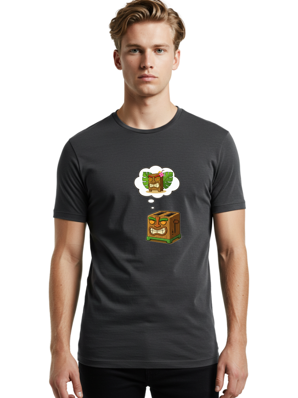 Tiki-Toaster Men'S Graphic Tee, 100% Cotton, Comfortable Casual Summer Wear, Machine Washable, Vintage Camera, Old Camera, Antique Camera, Black Camera, Classic Photography, Photography Equipment, Nostalgic Device, Film Camera, Camera Art Ban774