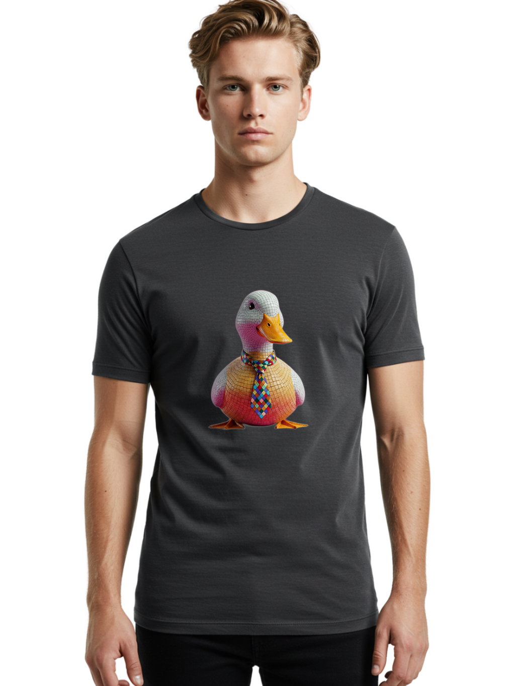 Tiled-Duck Men'S Graphic Tee, 100% Cotton, Comfortable Casual Summer Wear, Machine Washable, Vintage Camera, Old Camera, Antique Camera, Black Camera, Classic Photography, Photography Equipment, Nostalgic Device, Film Camera, Camera Art Ban776