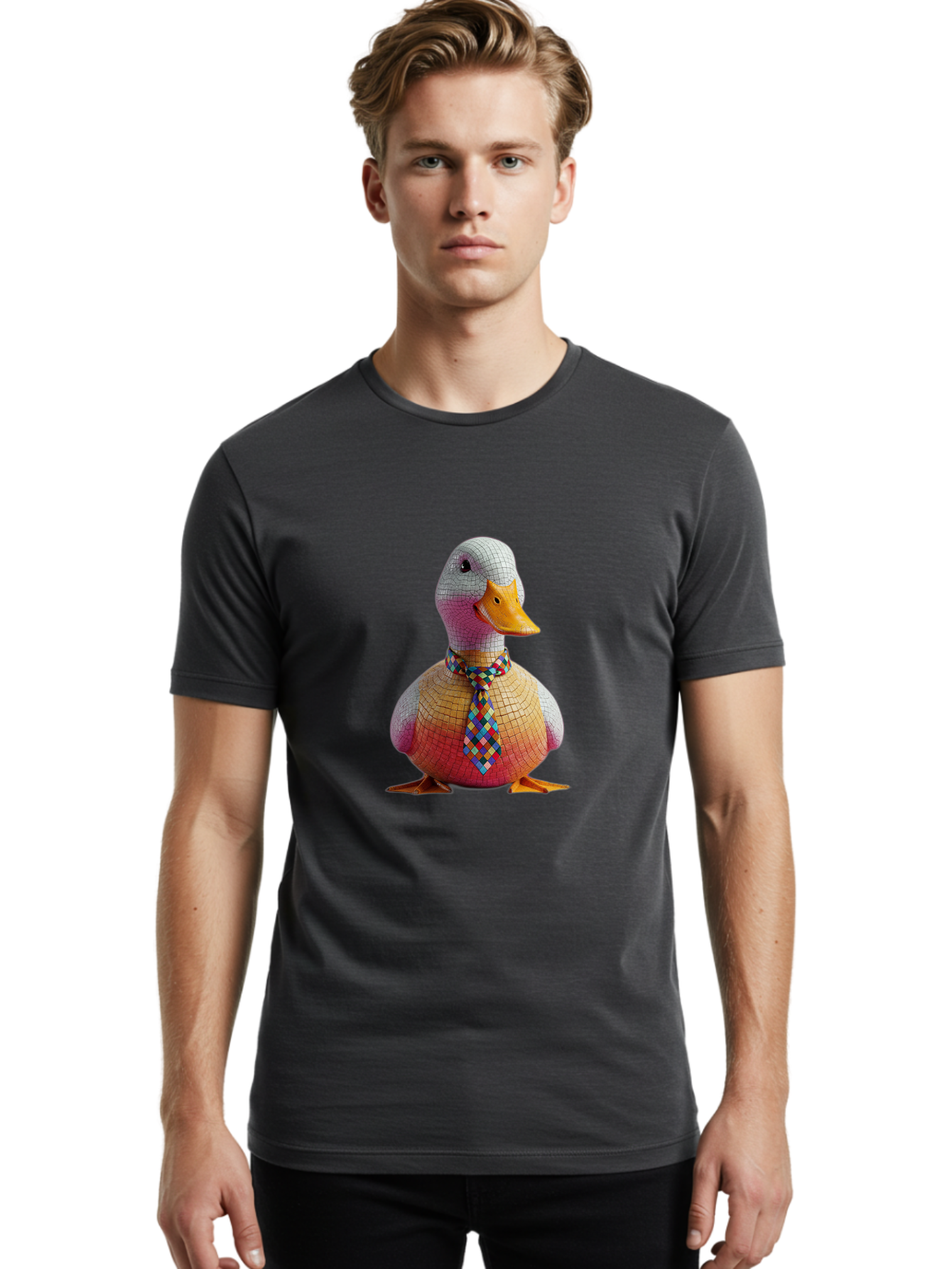 Tiled-Duck Men'S Graphic Tee, 100% Cotton, Comfortable Casual Summer Wear, Machine Washable, Vintage Camera, Old Camera, Antique Camera, Black Camera, Classic Photography, Photography Equipment, Nostalgic Device, Film Camera, Camera Art Ban776