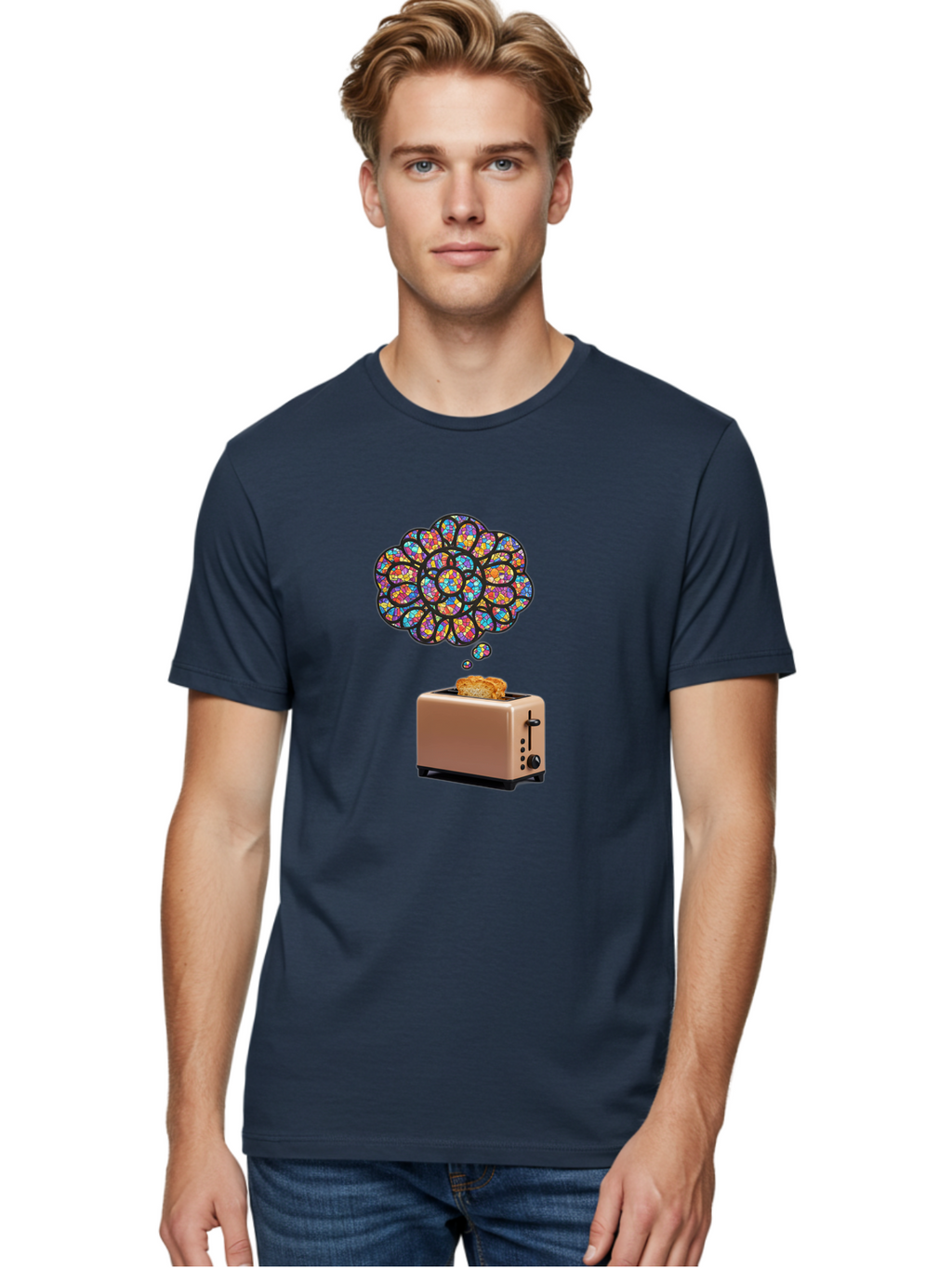 Toast-And-Thought-Bubble Men'S Graphic Tee, 100% Cotton, Comfortable Casual Summer Wear, Machine Washable, Vintage Camera, Old Camera, Antique Camera, Black Camera, Classic Photography, Photography Equipment, Nostalgic Device, Film Camera, Ban778