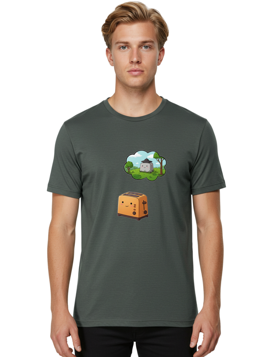 Toaster-And-Bread Men'S Graphic Tee, 100% Cotton, Comfortable Casual Summer Wear, Machine Washable, Vintage Camera, Old Camera, Antique Camera, Black Camera, Classic Photography, Photography Equipment, Nostalgic Device, Film Camera, Camera Art Ban780