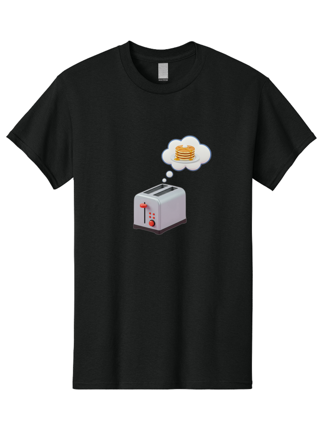 Toaster-Dreaming-Of-Pancakes Men'S Graphic Tee, 100% Cotton, Comfortable Casual Summer Wear, Machine Washable, Vintage Camera, Old Camera, Antique Camera, Black Camera, Classic Photography, Photography Equipment, Nostalgic Device, Film Camera, Ban781