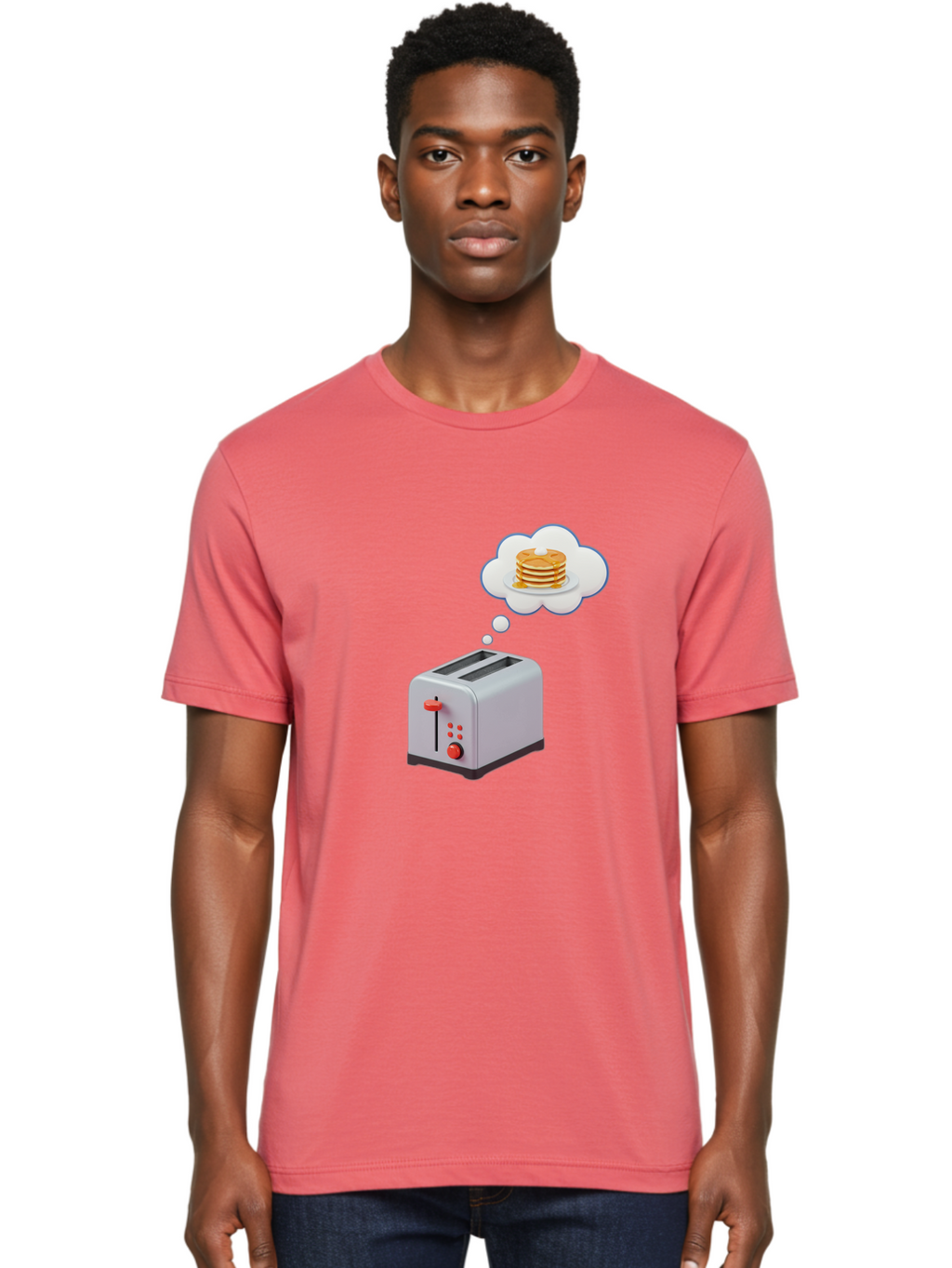 Toaster-Dreaming-Of-Pancakes Men'S Graphic Tee, 100% Cotton, Comfortable Casual Summer Wear, Machine Washable, Vintage Camera, Old Camera, Antique Camera, Black Camera, Classic Photography, Photography Equipment, Nostalgic Device, Film Camera, Ban781