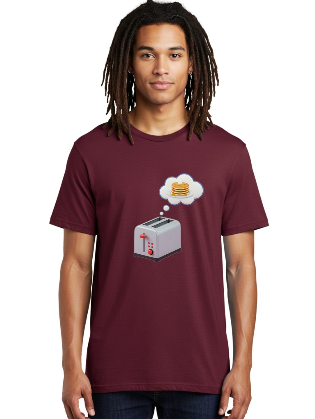 Toaster-Dreaming-Of-Pancakes Men'S Graphic Tee, 100% Cotton, Comfortable Casual Summer Wear, Machine Washable, Vintage Camera, Old Camera, Antique Camera, Black Camera, Classic Photography, Photography Equipment, Nostalgic Device, Film Camera, Ban781