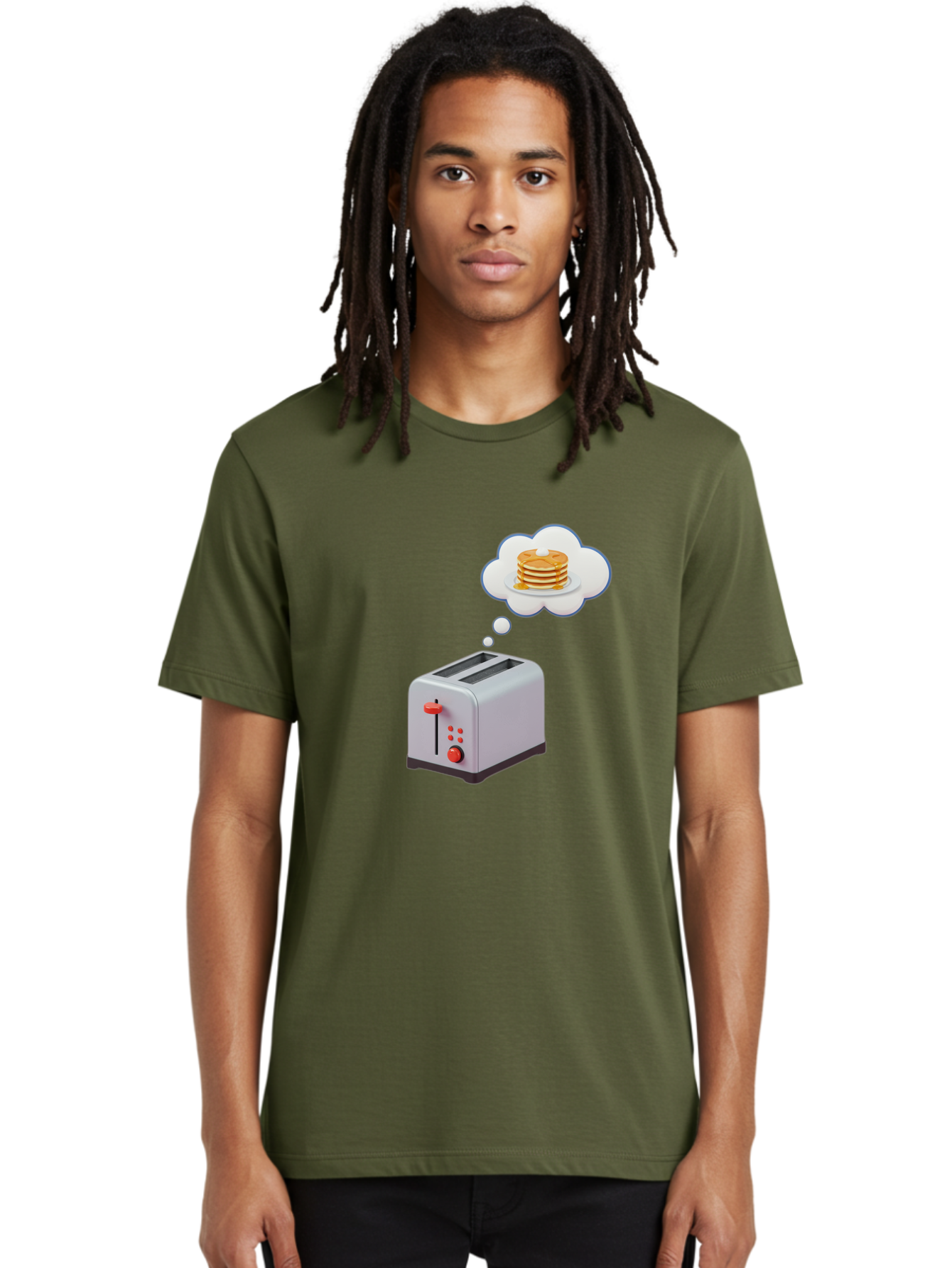 Toaster-Dreaming-Of-Pancakes Men'S Graphic Tee, 100% Cotton, Comfortable Casual Summer Wear, Machine Washable, Vintage Camera, Old Camera, Antique Camera, Black Camera, Classic Photography, Photography Equipment, Nostalgic Device, Film Camera, Ban781