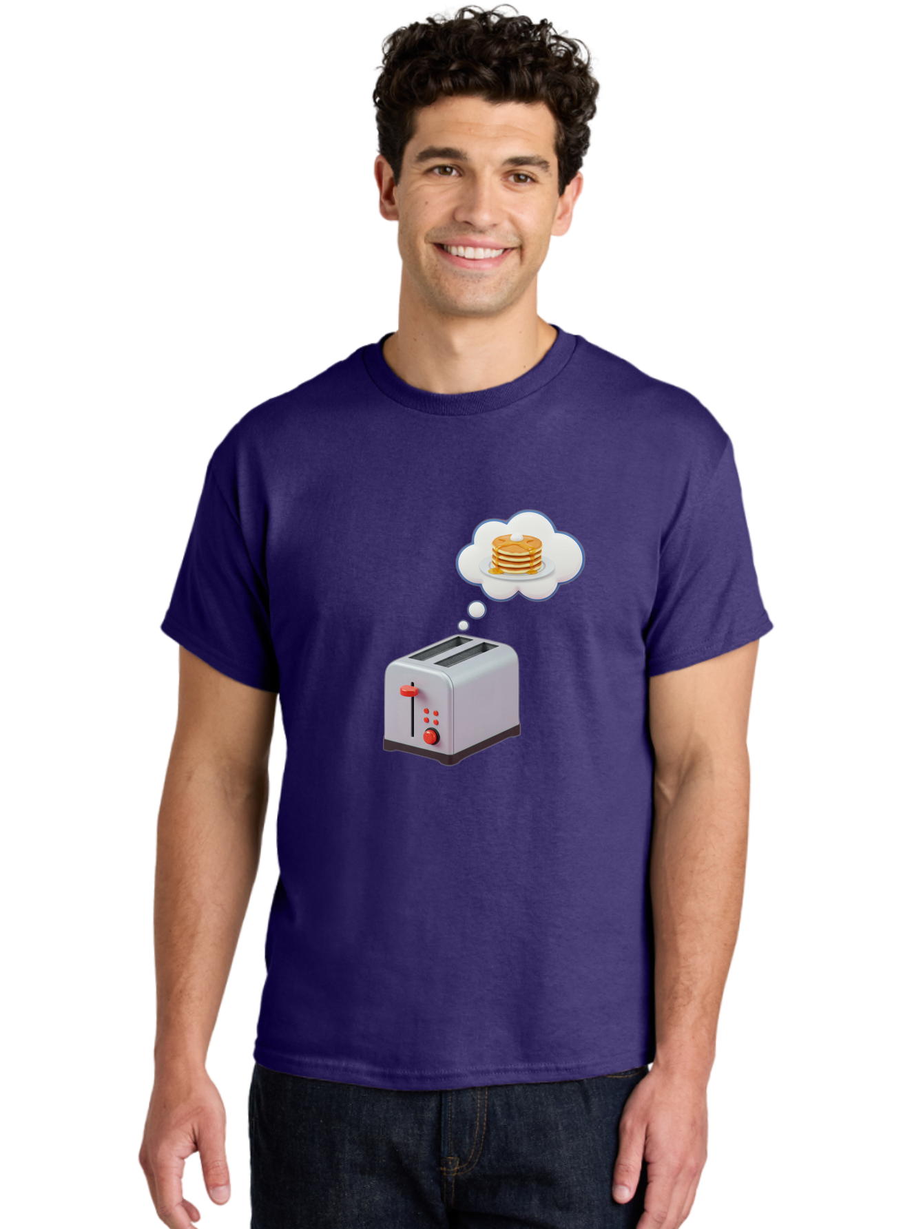 Toaster-Dreaming-Of-Pancakes Men'S Graphic Tee, 100% Cotton, Comfortable Casual Summer Wear, Machine Washable, Vintage Camera, Old Camera, Antique Camera, Black Camera, Classic Photography, Photography Equipment, Nostalgic Device, Film Camera, Ban781