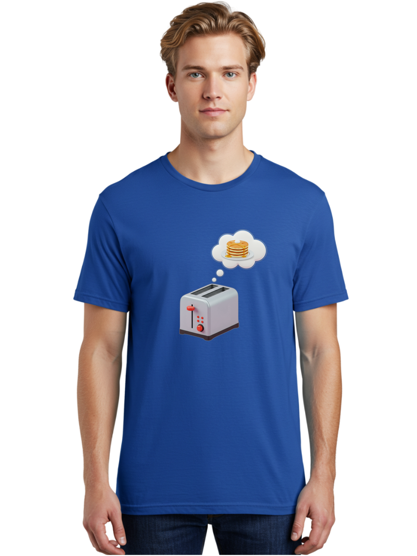Toaster-Dreaming-Of-Pancakes Men'S Graphic Tee, 100% Cotton, Comfortable Casual Summer Wear, Machine Washable, Vintage Camera, Old Camera, Antique Camera, Black Camera, Classic Photography, Photography Equipment, Nostalgic Device, Film Camera, Ban781