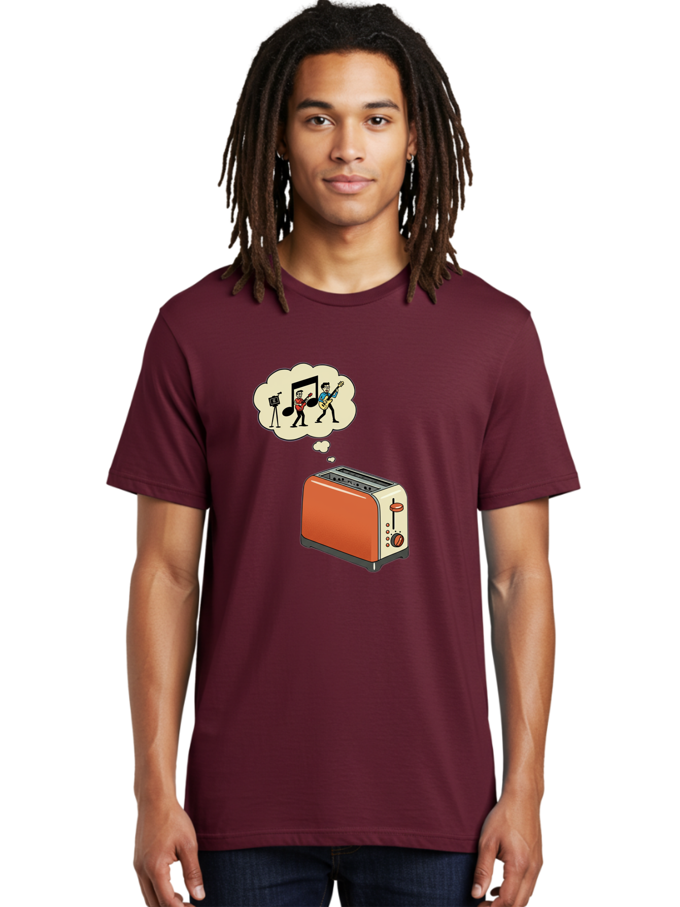 Toaster-Dreams-Of-Music Men'S Graphic Tee, 100% Cotton, Comfortable Casual Summer Wear, Machine Washable, Vintage Camera, Old Camera, Antique Camera, Black Camera, Classic Photography, Photography Equipment, Nostalgic Device, Film Camera, Ban782