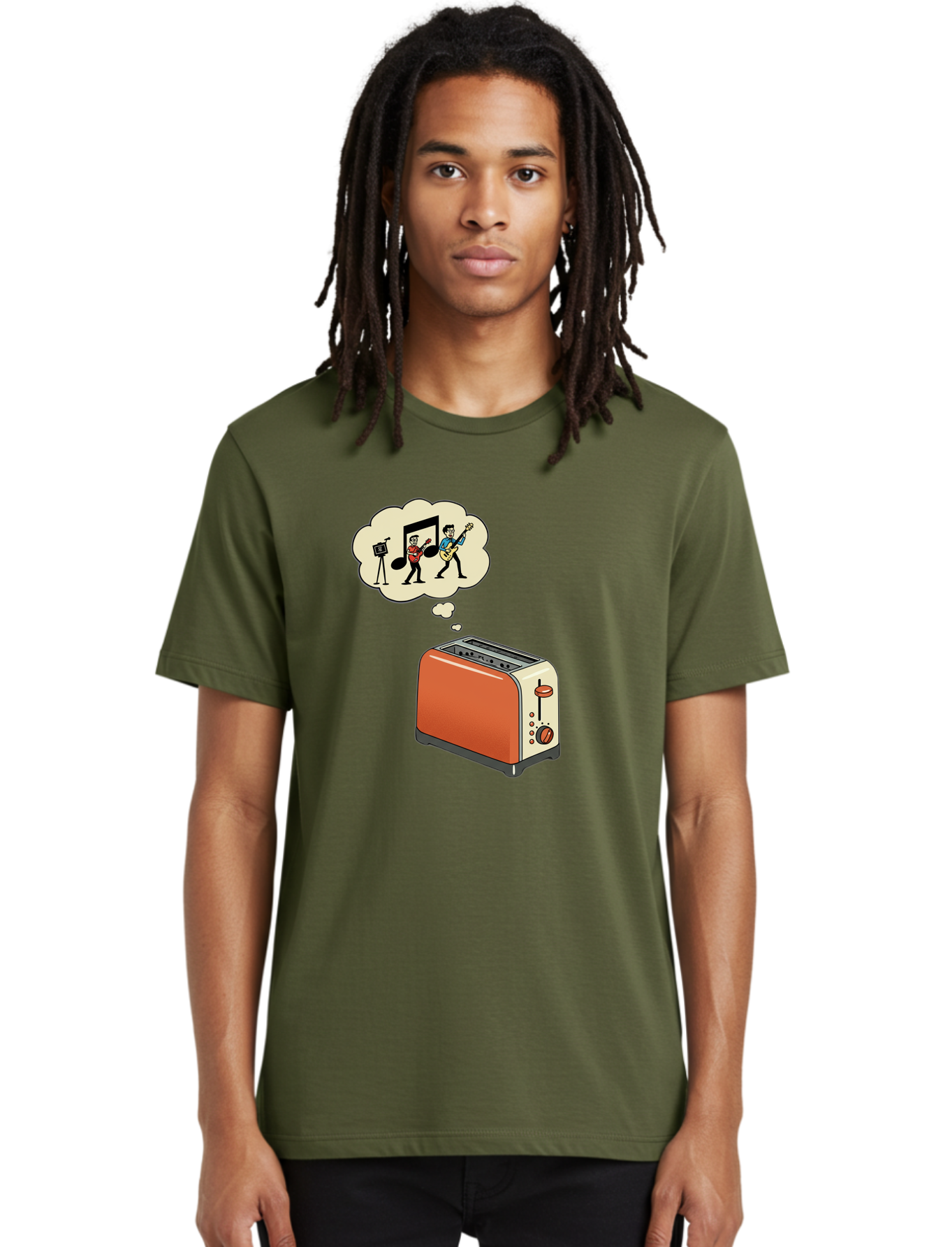 Toaster-Dreams-Of-Music Men'S Graphic Tee, 100% Cotton, Comfortable Casual Summer Wear, Machine Washable, Vintage Camera, Old Camera, Antique Camera, Black Camera, Classic Photography, Photography Equipment, Nostalgic Device, Film Camera, Ban782