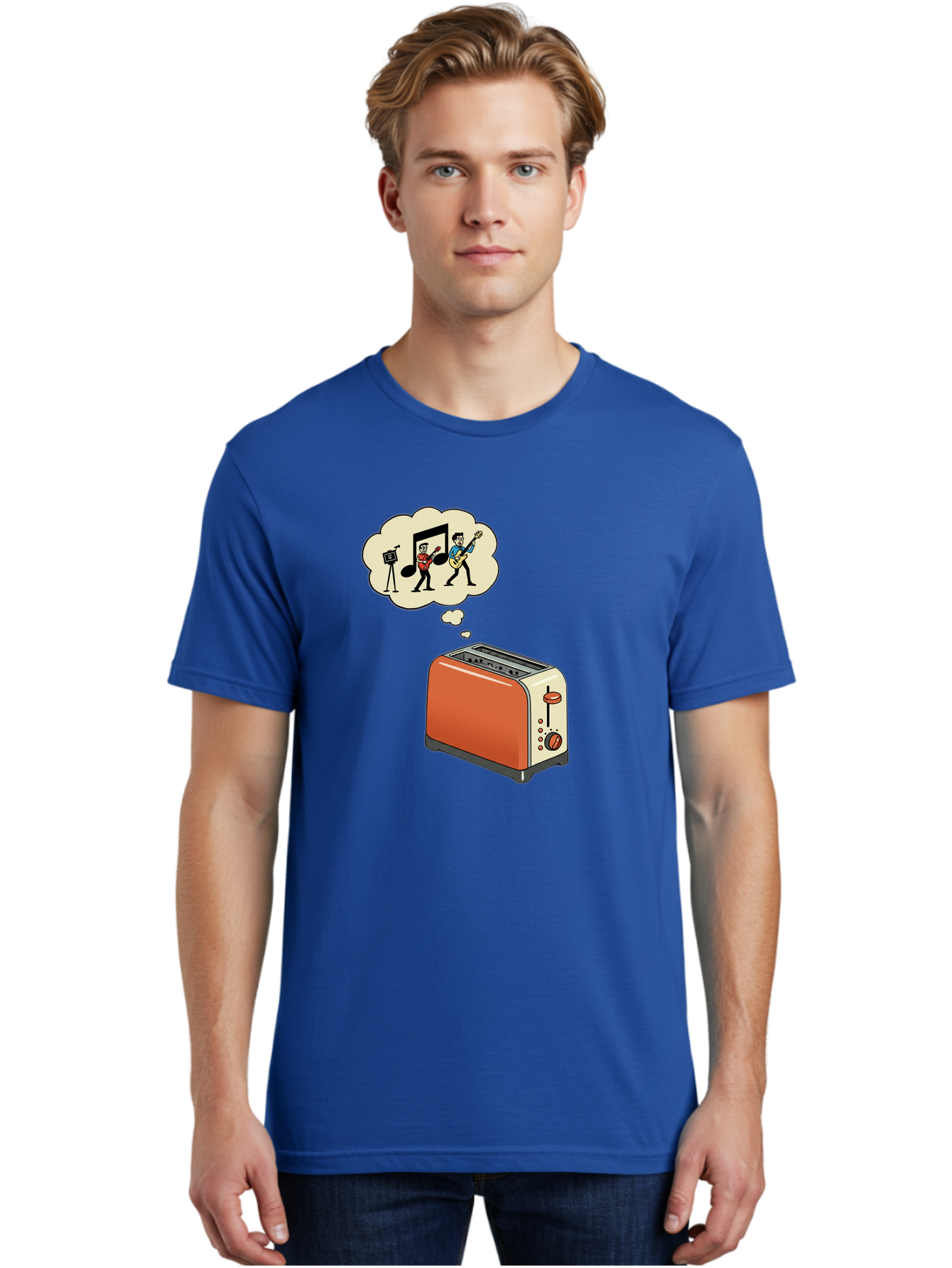 Toaster-Dreams-Of-Music Men'S Graphic Tee, 100% Cotton, Comfortable Casual Summer Wear, Machine Washable, Vintage Camera, Old Camera, Antique Camera, Black Camera, Classic Photography, Photography Equipment, Nostalgic Device, Film Camera, Ban782