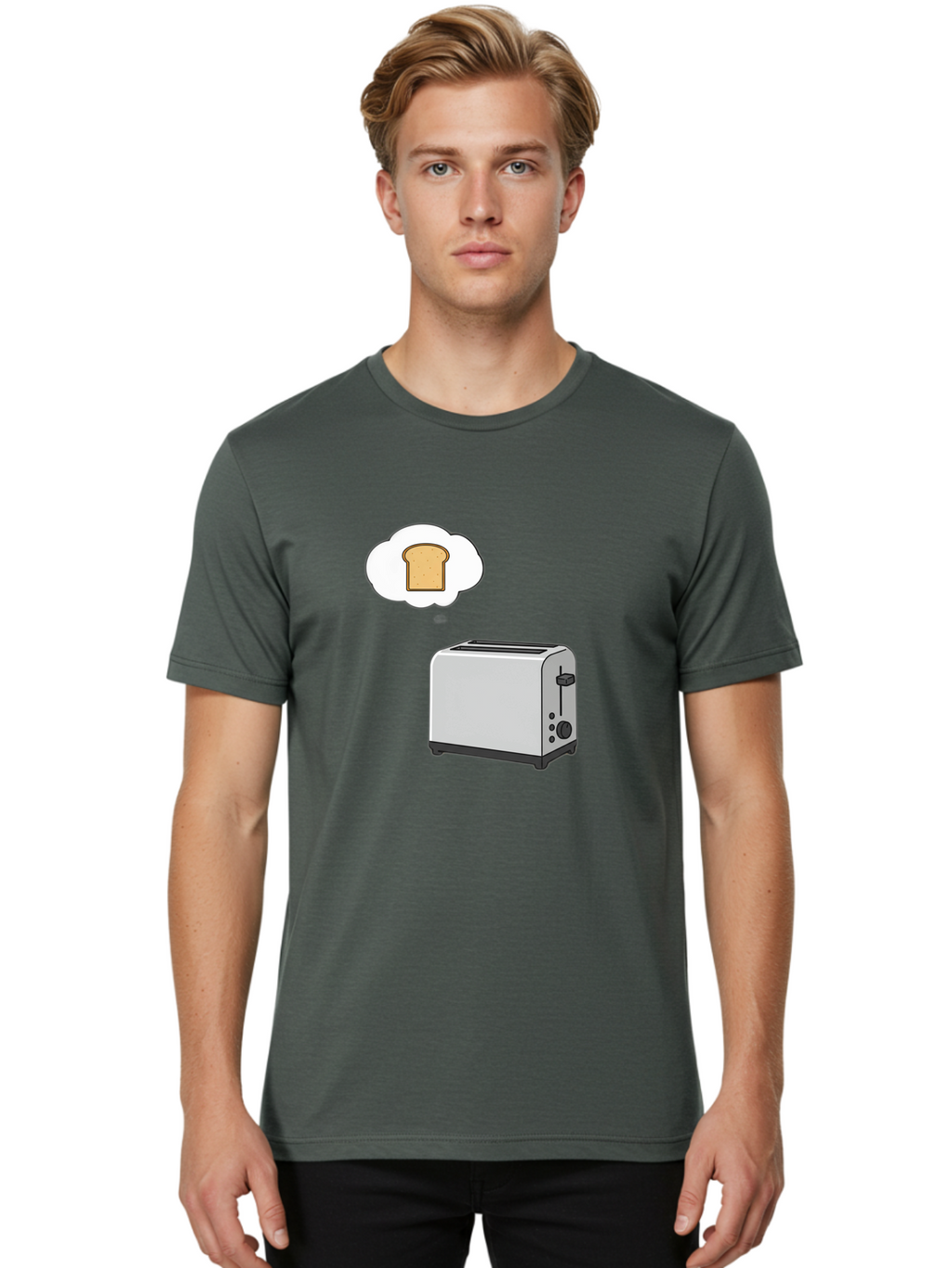 Toaster-Thinking-Of-Toast Men'S Graphic Tee, 100% Cotton, Comfortable Casual Summer Wear, Machine Washable, Vintage Camera, Old Camera, Antique Camera, Black Camera, Classic Photography, Photography Equipment, Nostalgic Device, Film Camera, Ban783