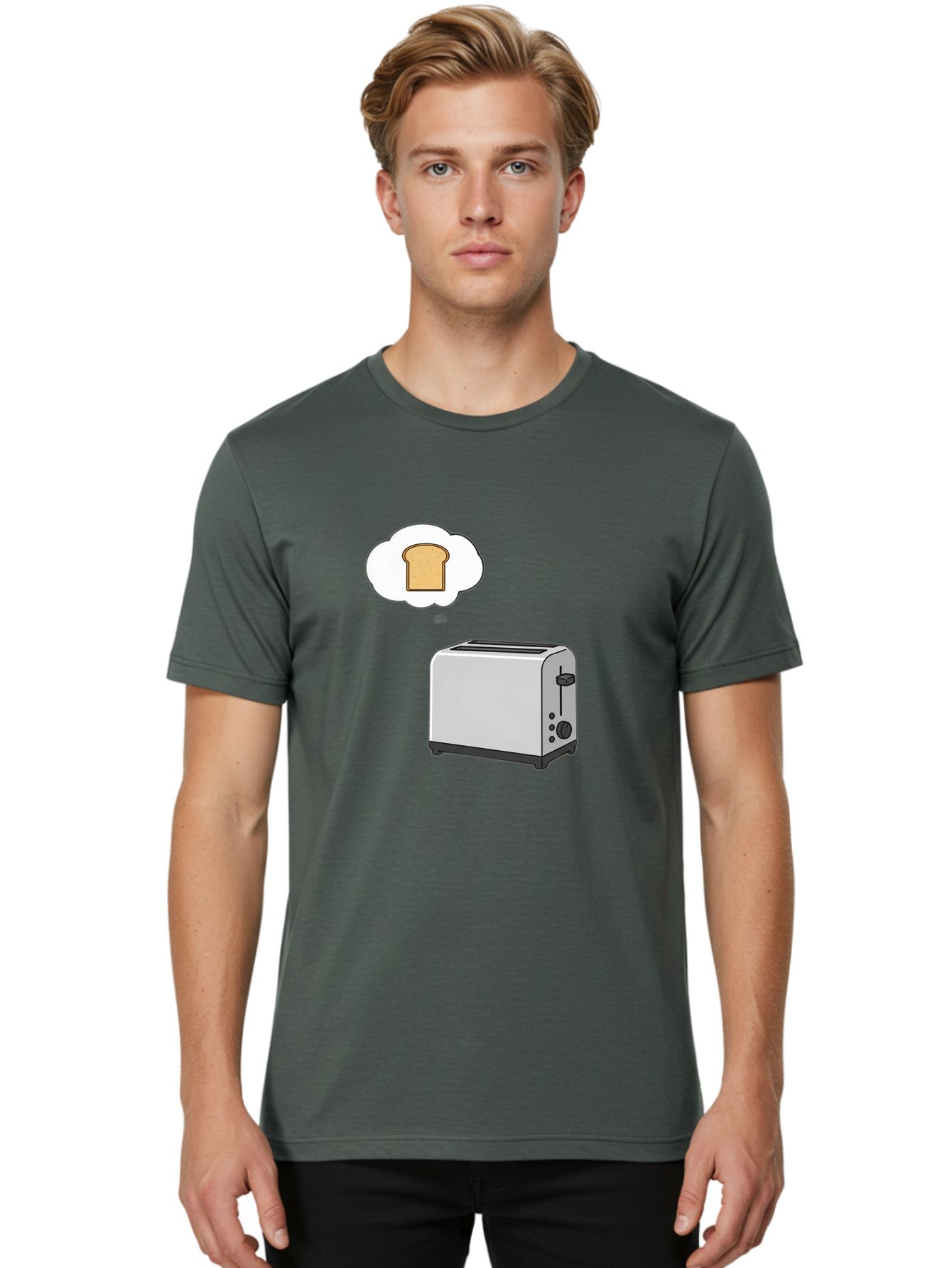 Toaster-Thinking-Of-Toast Men'S Graphic Tee, 100% Cotton, Comfortable Casual Summer Wear, Machine Washable, Vintage Camera, Old Camera, Antique Camera, Black Camera, Classic Photography, Photography Equipment, Nostalgic Device, Film Camera, Ban783