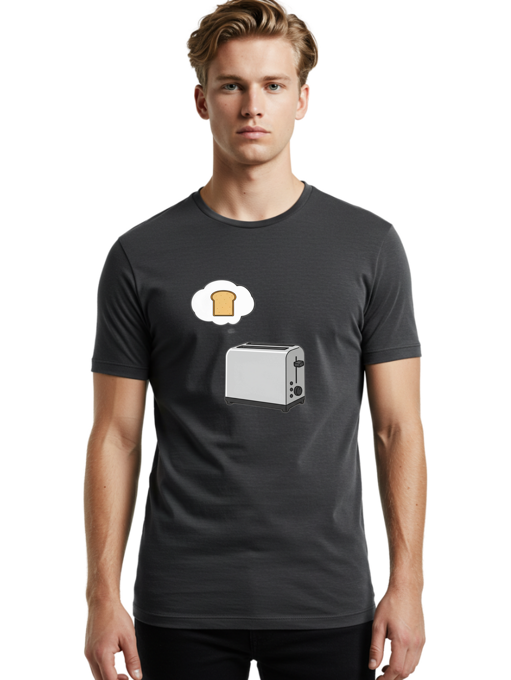 Toaster-Thinking-Of-Toast Men'S Graphic Tee, 100% Cotton, Comfortable Casual Summer Wear, Machine Washable, Vintage Camera, Old Camera, Antique Camera, Black Camera, Classic Photography, Photography Equipment, Nostalgic Device, Film Camera, Ban783