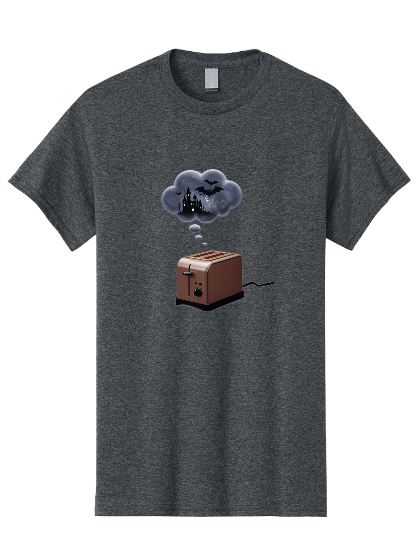 Toaster-Thought-Bubble-1 Men'S Graphic Tee, 100% Cotton, Comfortable Casual Summer Wear, Machine Washable, Vintage Camera, Old Camera, Antique Camera, Black Camera, Classic Photography, Photography Equipment, Nostalgic Device, Film Camera, Ban784
