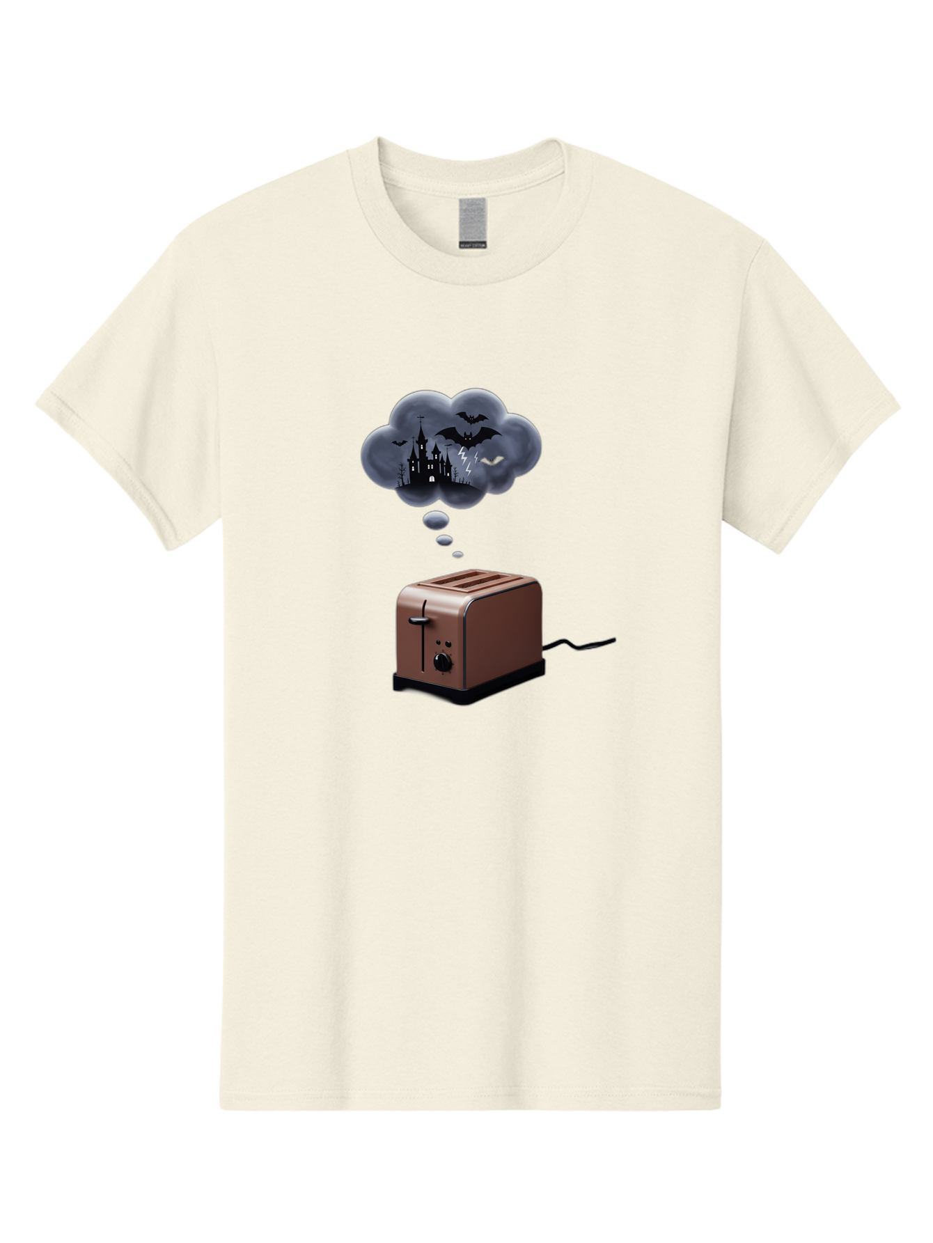 Toaster-Thought-Bubble-1 Men'S Graphic Tee, 100% Cotton, Comfortable Casual Summer Wear, Machine Washable, Vintage Camera, Old Camera, Antique Camera, Black Camera, Classic Photography, Photography Equipment, Nostalgic Device, Film Camera, Ban784