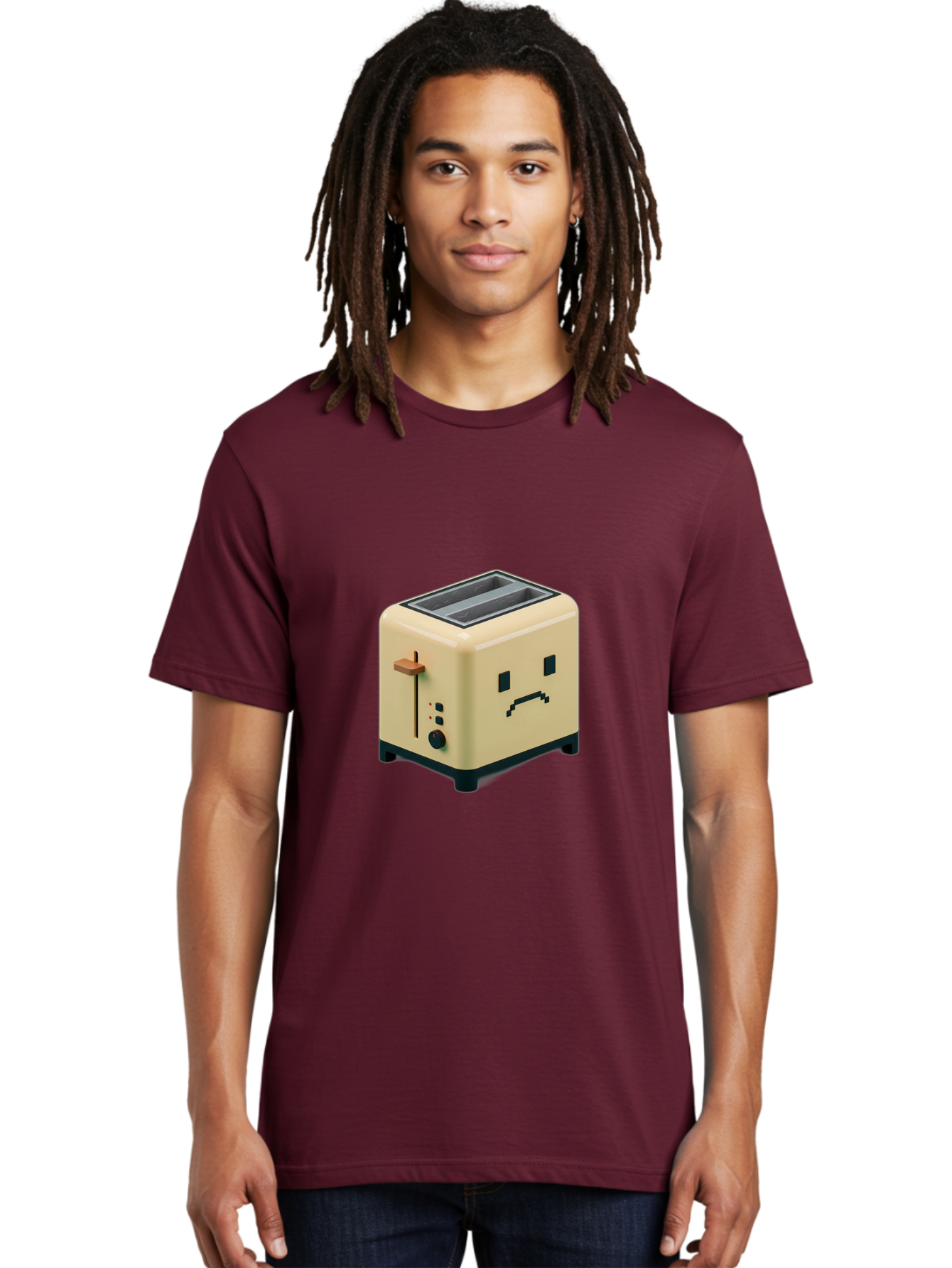 Toaster-With-Pixelated-Face Men'S Graphic Tee, 100% Cotton, Comfortable Casual Summer Wear, Machine Washable, Vintage Camera, Old Camera, Antique Camera, Black Camera, Classic Photography, Photography Equipment, Nostalgic Device, Film Camera, Ban787