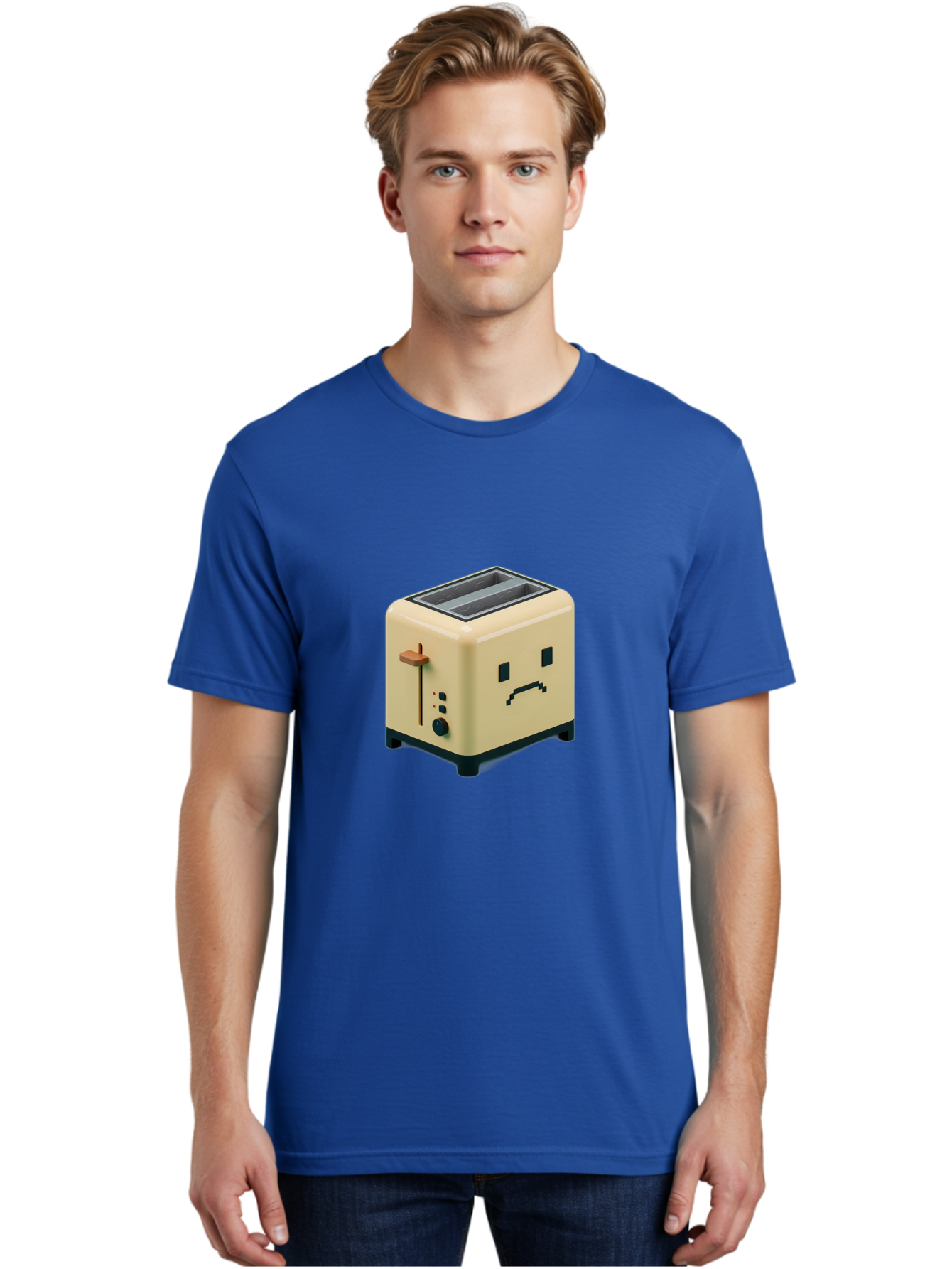 Toaster-With-Pixelated-Face Men'S Graphic Tee, 100% Cotton, Comfortable Casual Summer Wear, Machine Washable, Vintage Camera, Old Camera, Antique Camera, Black Camera, Classic Photography, Photography Equipment, Nostalgic Device, Film Camera, Ban787