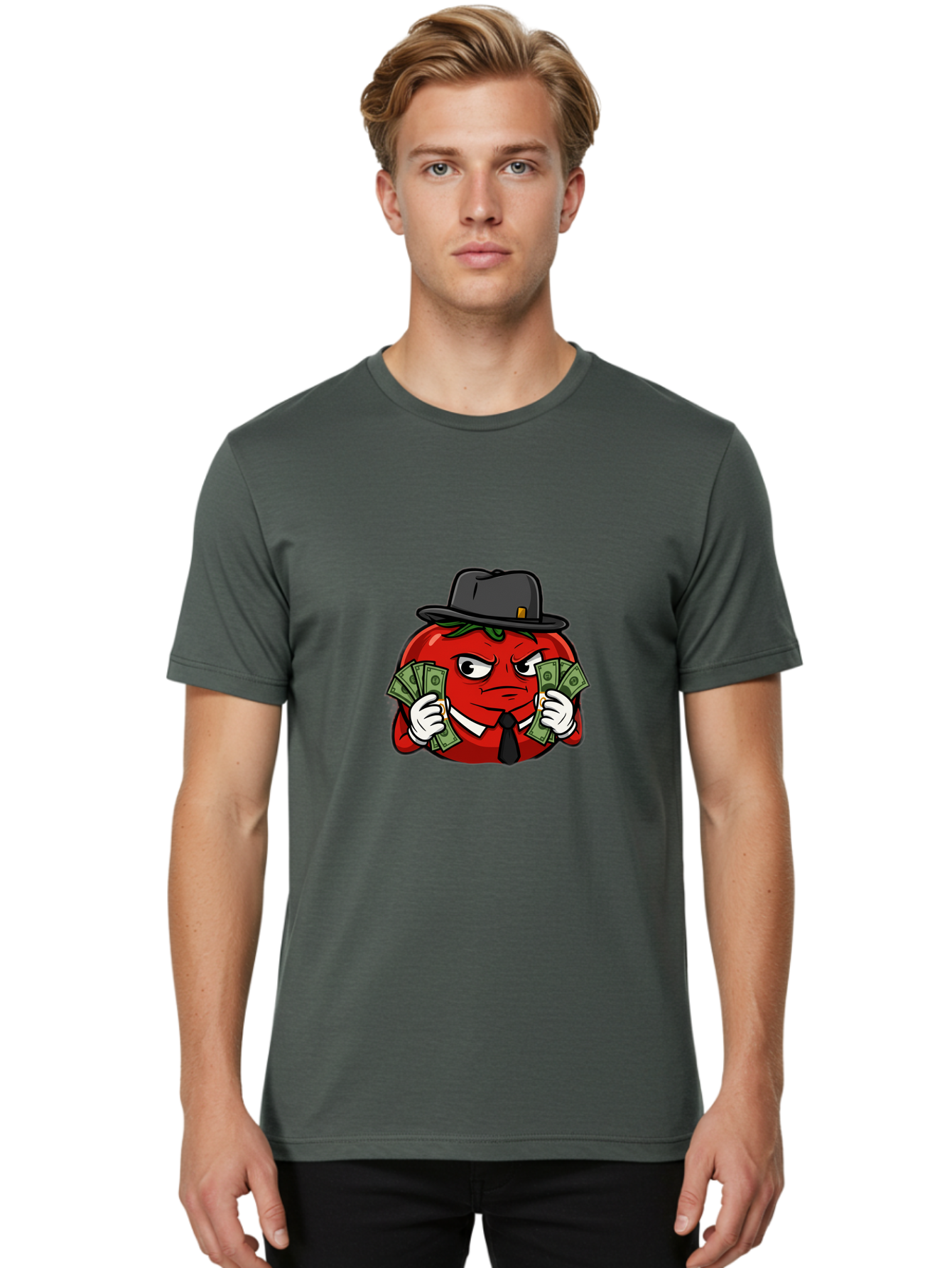 Tomato-Gangster Men'S Graphic Tee, 100% Cotton, Comfortable Casual Summer Wear, Machine Washable, Vintage Camera, Old Camera, Antique Camera, Black Camera, Classic Photography, Photography Equipment, Nostalgic Device, Film Camera, Camera Art Ban801