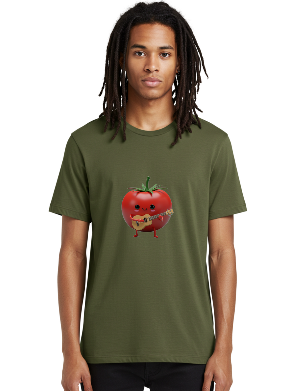 Tomato-Playing-Ukulele Men'S Graphic Tee, 100% Cotton, Comfortable Casual Summer Wear, Machine Washable, Vintage Camera, Old Camera, Antique Camera, Black Camera, Classic Photography, Photography Equipment, Nostalgic Device, Film Camera, Ban805