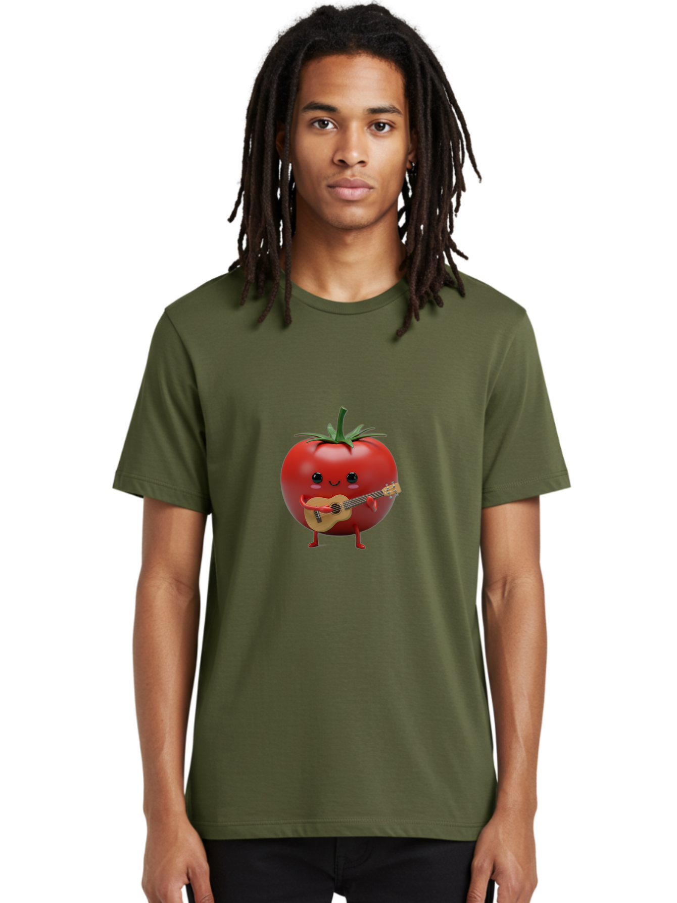 Tomato-Playing-Ukulele Men'S Graphic Tee, 100% Cotton, Comfortable Casual Summer Wear, Machine Washable, Vintage Camera, Old Camera, Antique Camera, Black Camera, Classic Photography, Photography Equipment, Nostalgic Device, Film Camera, Ban805