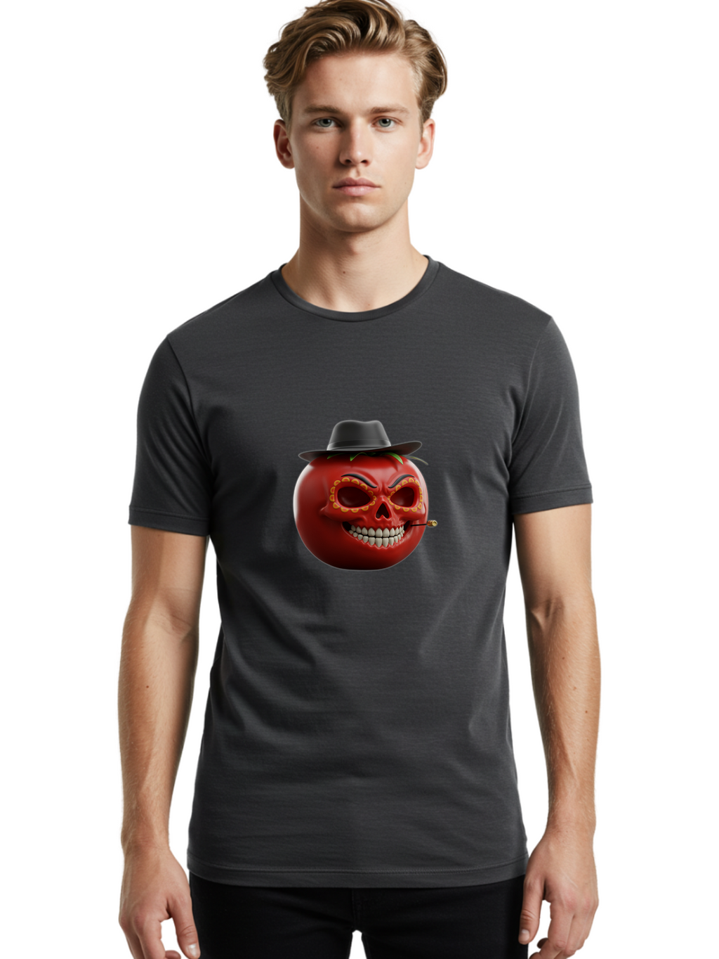 Tomato-Sugar-Skull Men'S Graphic Tee, 100% Cotton, Comfortable Casual Summer Wear, Machine Washable, Vintage Camera, Old Camera, Antique Camera, Black Camera, Classic Photography, Photography Equipment, Nostalgic Device, Film Camera, Ban806