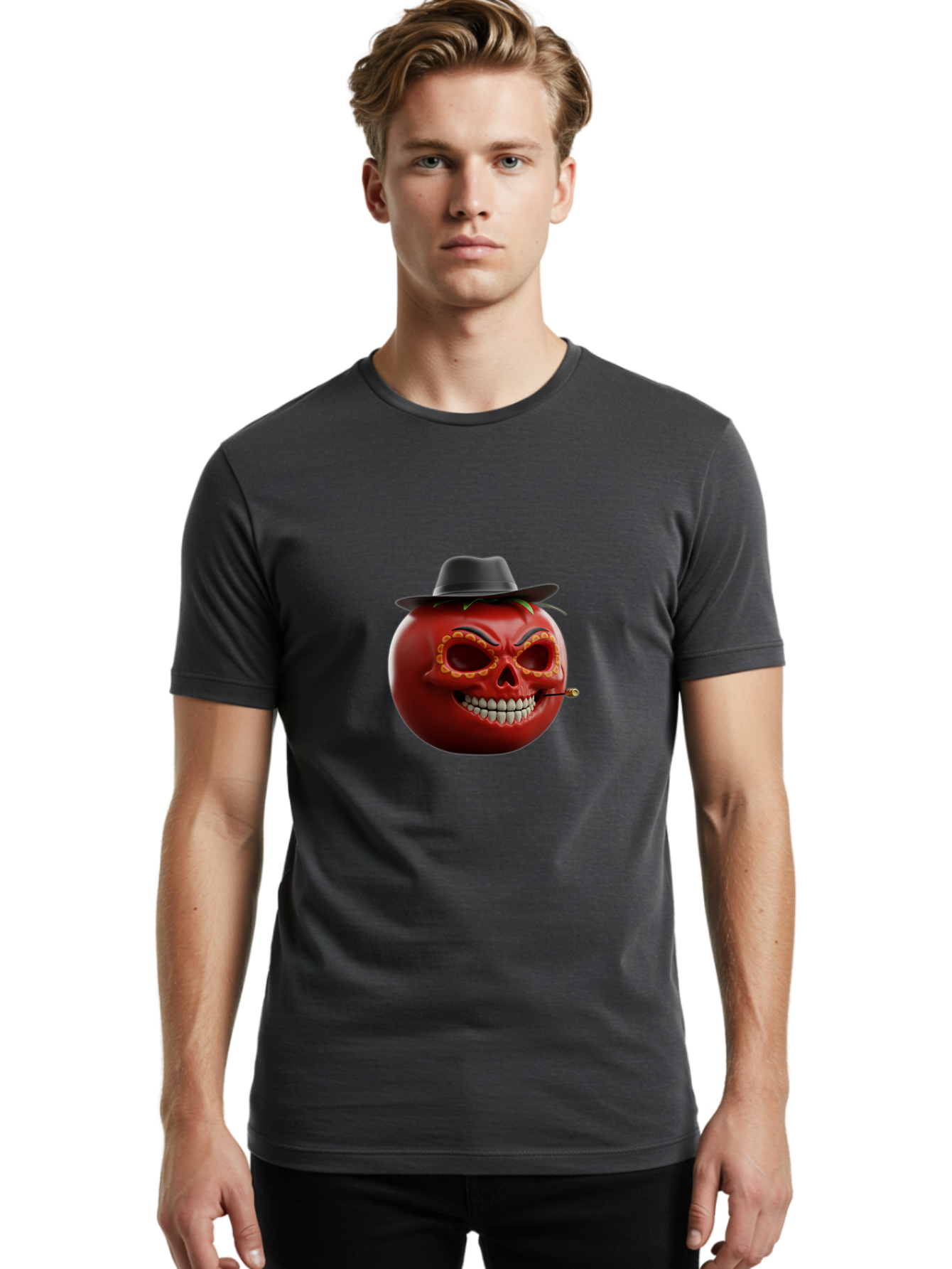 Tomato-Sugar-Skull Men'S Graphic Tee, 100% Cotton, Comfortable Casual Summer Wear, Machine Washable, Vintage Camera, Old Camera, Antique Camera, Black Camera, Classic Photography, Photography Equipment, Nostalgic Device, Film Camera, Ban806