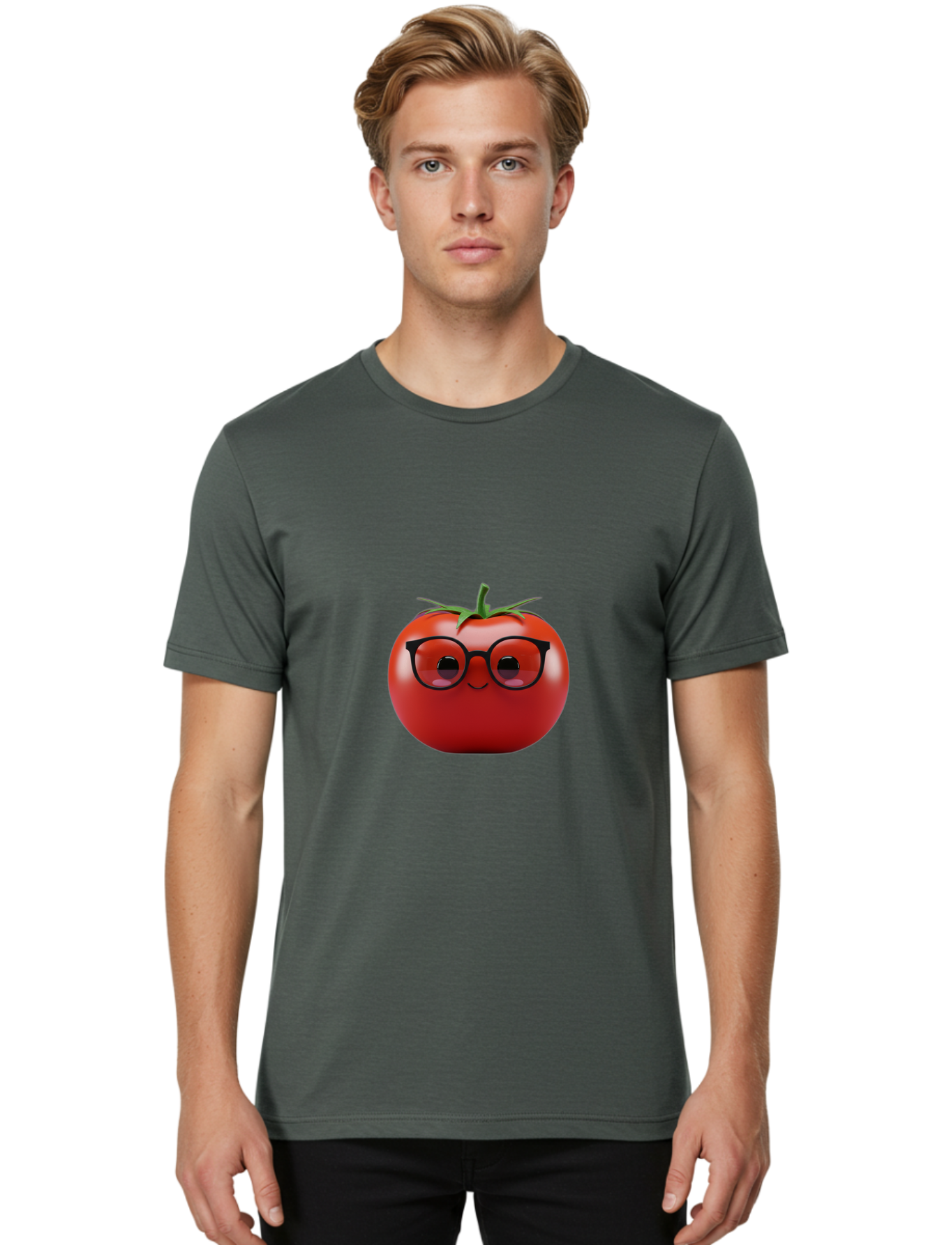 Tomato-With-Glasses Men'S Graphic Tee, 100% Cotton, Comfortable Casual Summer Wear, Machine Washable, Vintage Camera, Old Camera, Antique Camera, Black Camera, Classic Photography, Photography Equipment, Nostalgic Device, Film Camera, Ban807