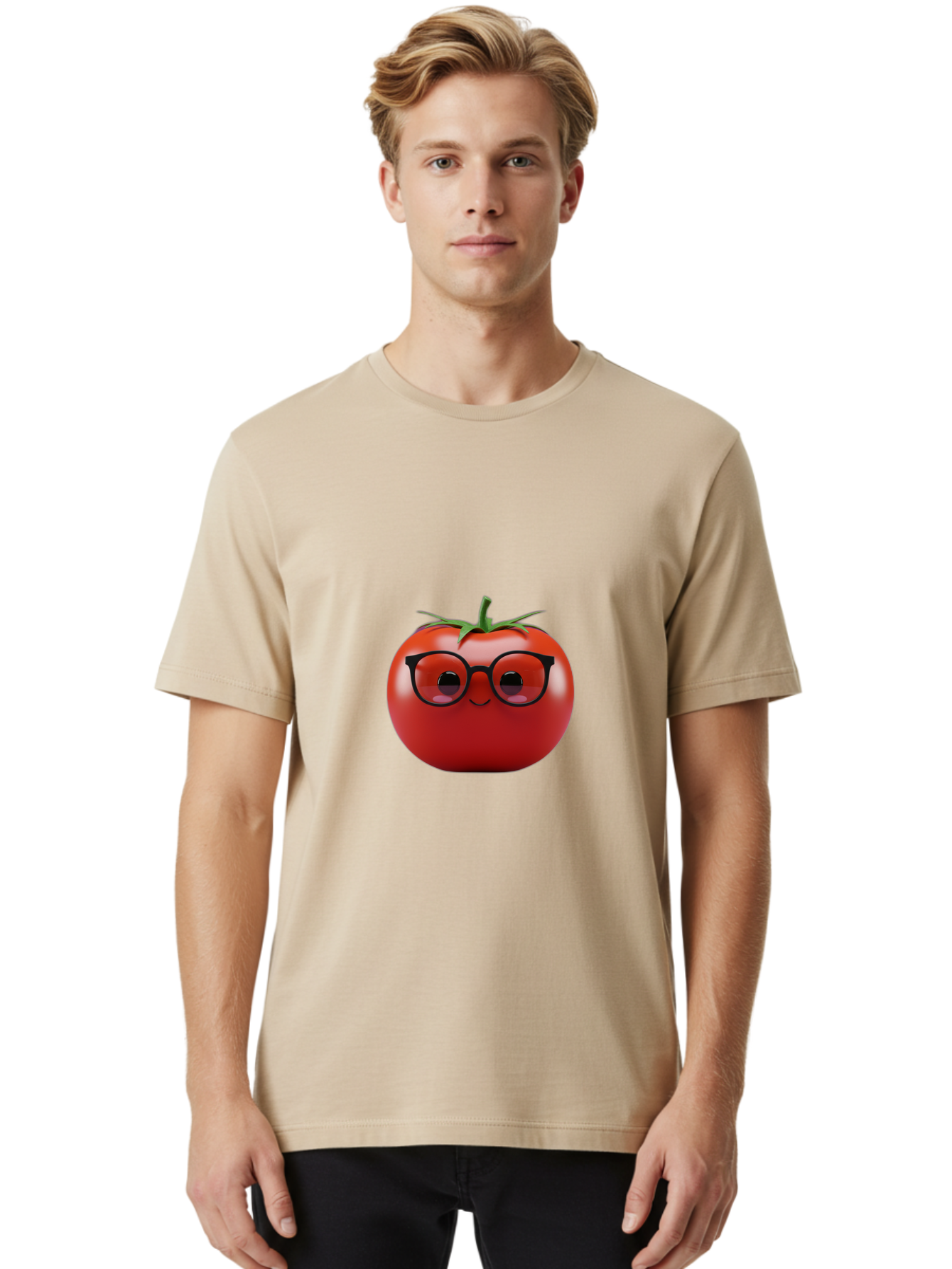 Tomato-With-Glasses Men'S Graphic Tee, 100% Cotton, Comfortable Casual Summer Wear, Machine Washable, Vintage Camera, Old Camera, Antique Camera, Black Camera, Classic Photography, Photography Equipment, Nostalgic Device, Film Camera, Ban807