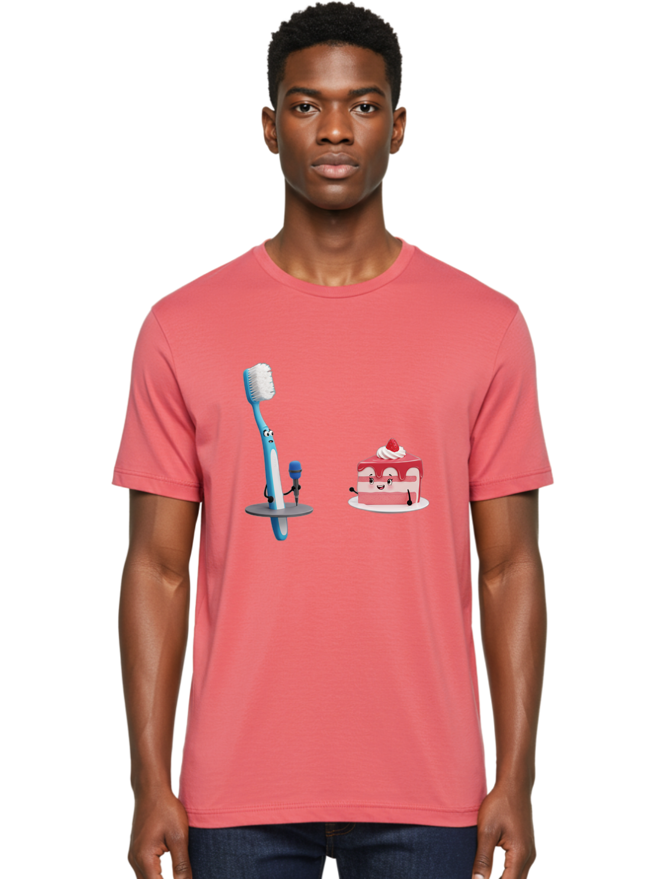 Toothbrush-And-Cake-1 Men'S Graphic Tee, 100% Cotton, Comfortable Casual Summer Wear, Machine Washable, Vintage Camera, Old Camera, Antique Camera, Black Camera, Classic Photography, Photography Equipment, Nostalgic Device, Film Camera, Ban812