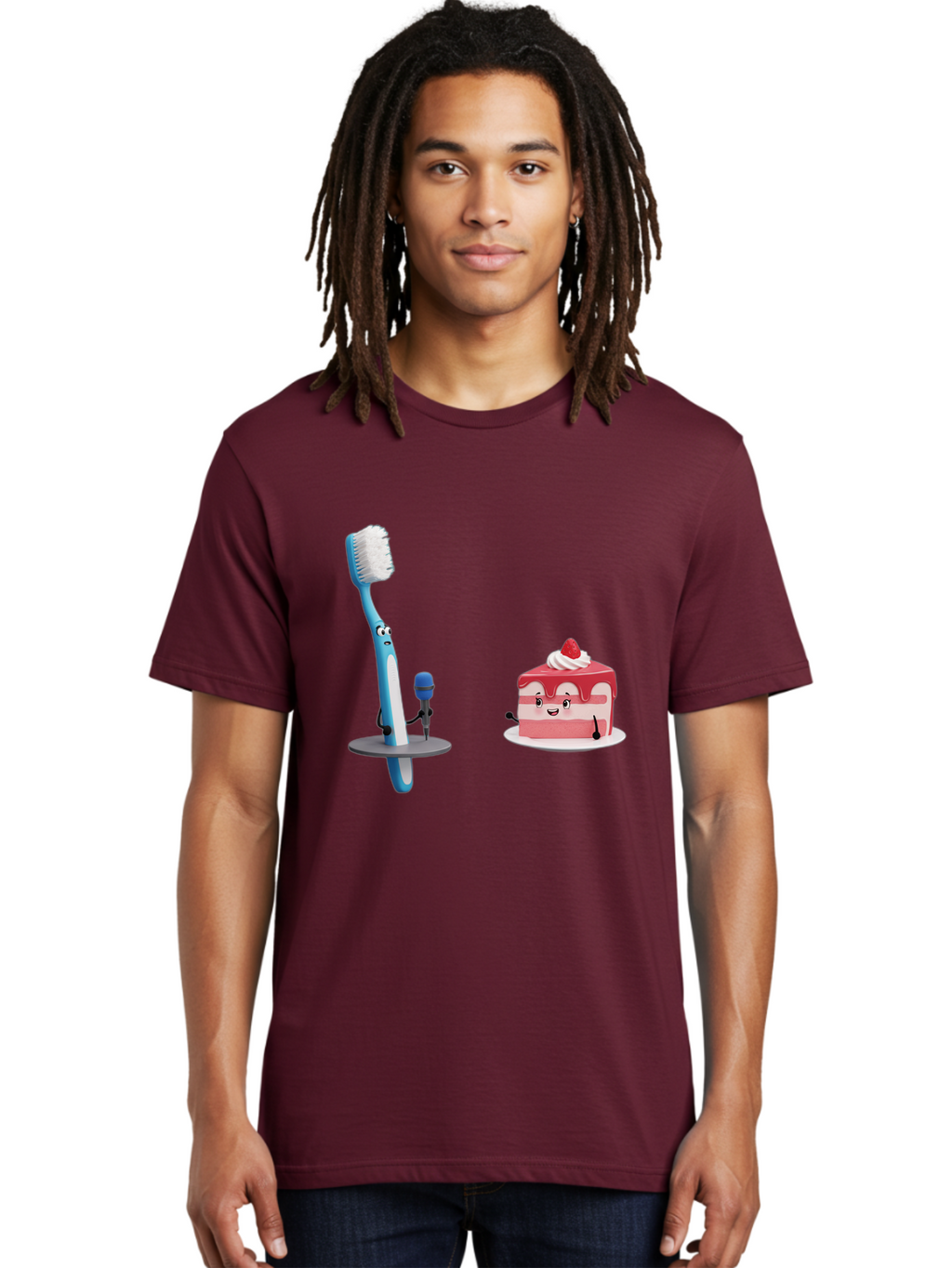 Toothbrush-And-Cake-1 Men'S Graphic Tee, 100% Cotton, Comfortable Casual Summer Wear, Machine Washable, Vintage Camera, Old Camera, Antique Camera, Black Camera, Classic Photography, Photography Equipment, Nostalgic Device, Film Camera, Ban812
