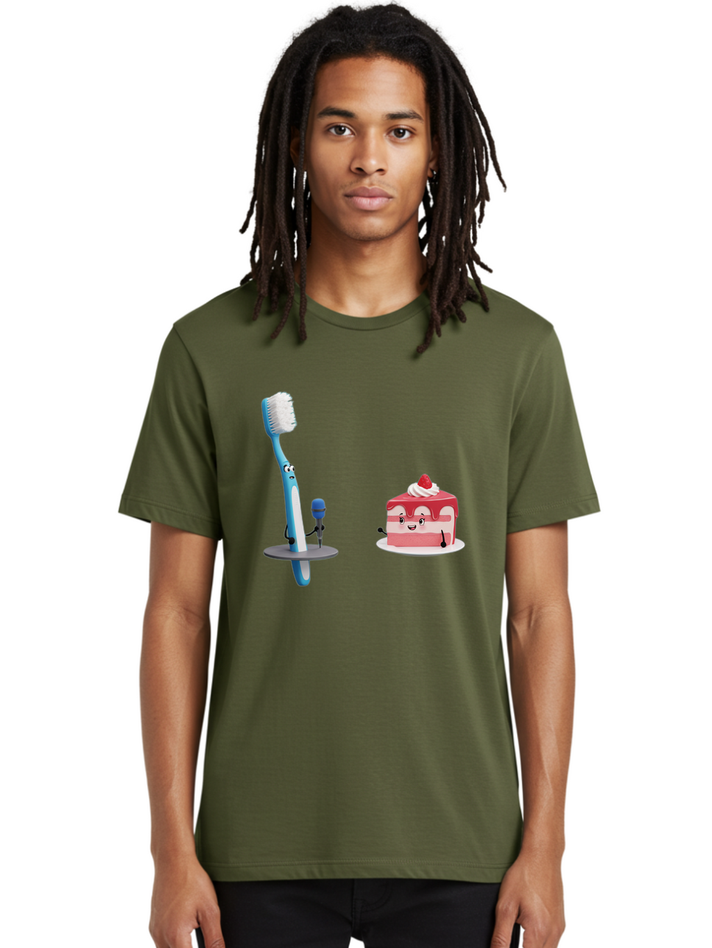 Toothbrush-And-Cake-1 Men'S Graphic Tee, 100% Cotton, Comfortable Casual Summer Wear, Machine Washable, Vintage Camera, Old Camera, Antique Camera, Black Camera, Classic Photography, Photography Equipment, Nostalgic Device, Film Camera, Ban812