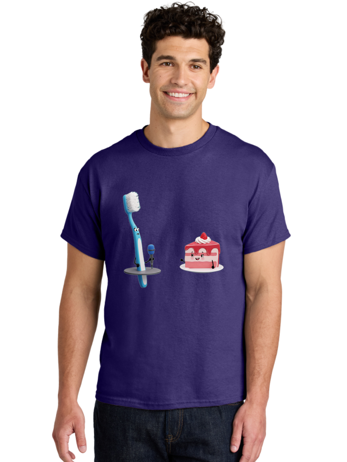 Toothbrush-And-Cake-1 Men'S Graphic Tee, 100% Cotton, Comfortable Casual Summer Wear, Machine Washable, Vintage Camera, Old Camera, Antique Camera, Black Camera, Classic Photography, Photography Equipment, Nostalgic Device, Film Camera, Ban812