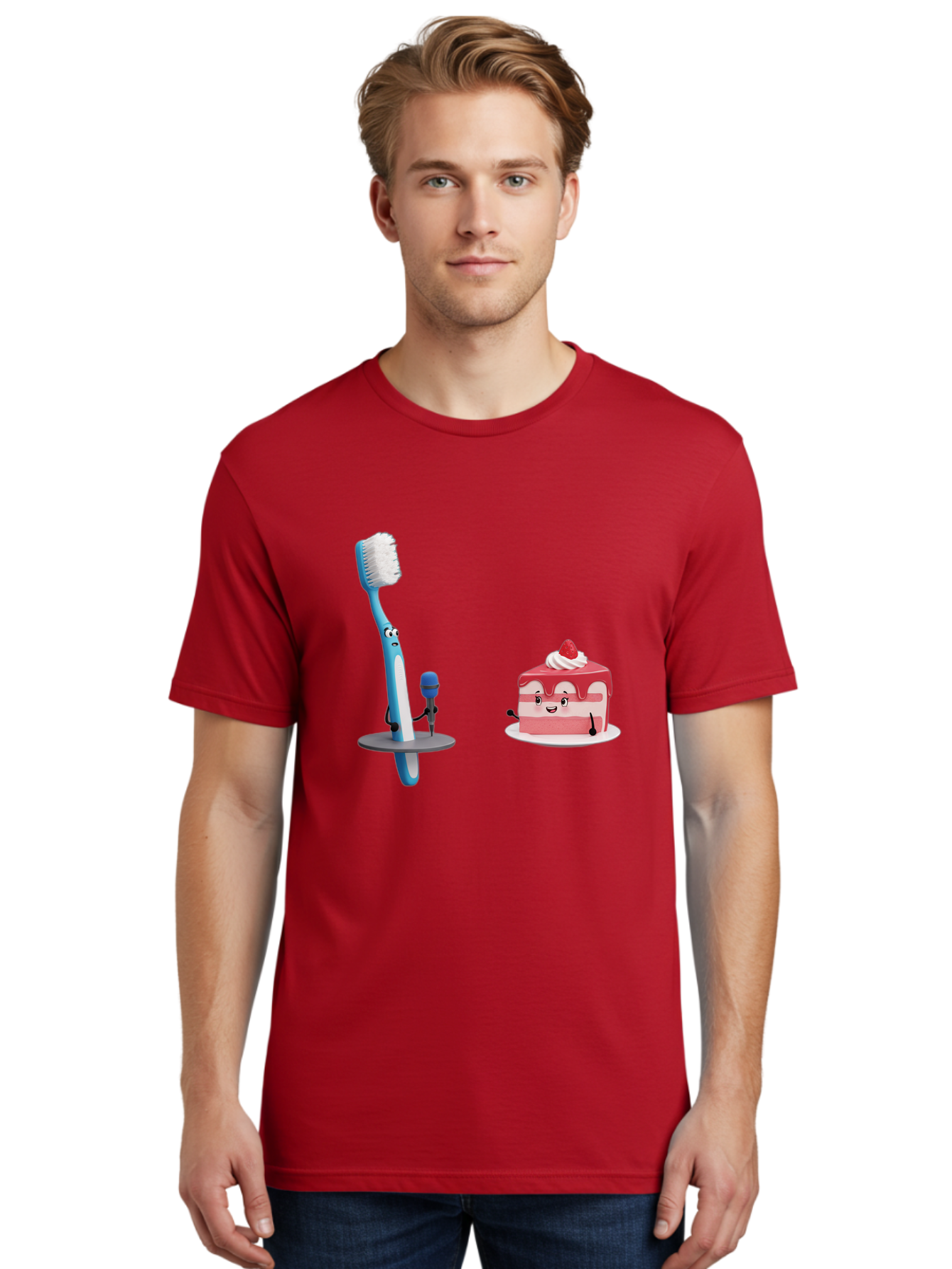 Toothbrush-And-Cake-1 Men'S Graphic Tee, 100% Cotton, Comfortable Casual Summer Wear, Machine Washable, Vintage Camera, Old Camera, Antique Camera, Black Camera, Classic Photography, Photography Equipment, Nostalgic Device, Film Camera, Ban812