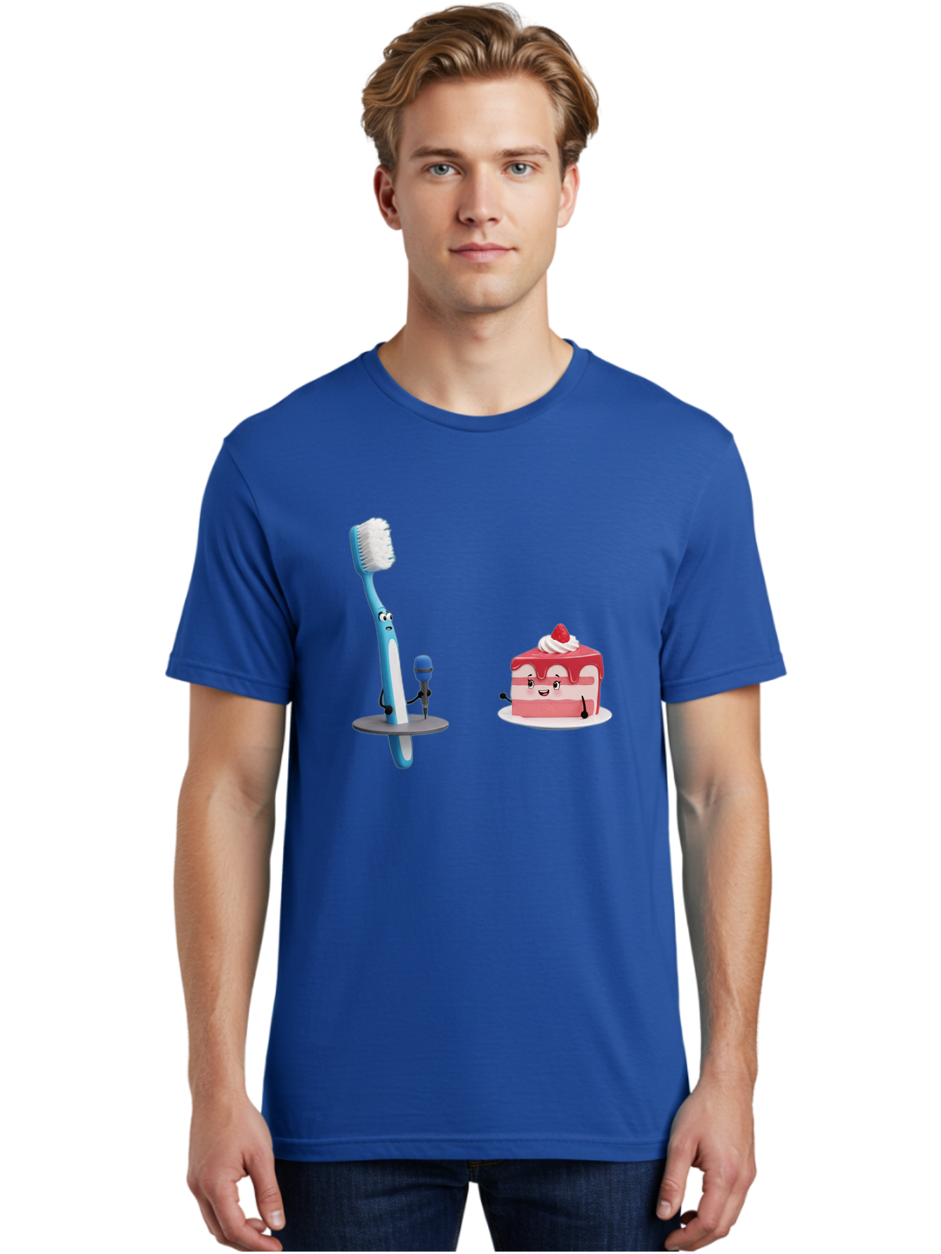 Toothbrush-And-Cake-1 Men'S Graphic Tee, 100% Cotton, Comfortable Casual Summer Wear, Machine Washable, Vintage Camera, Old Camera, Antique Camera, Black Camera, Classic Photography, Photography Equipment, Nostalgic Device, Film Camera, Ban812
