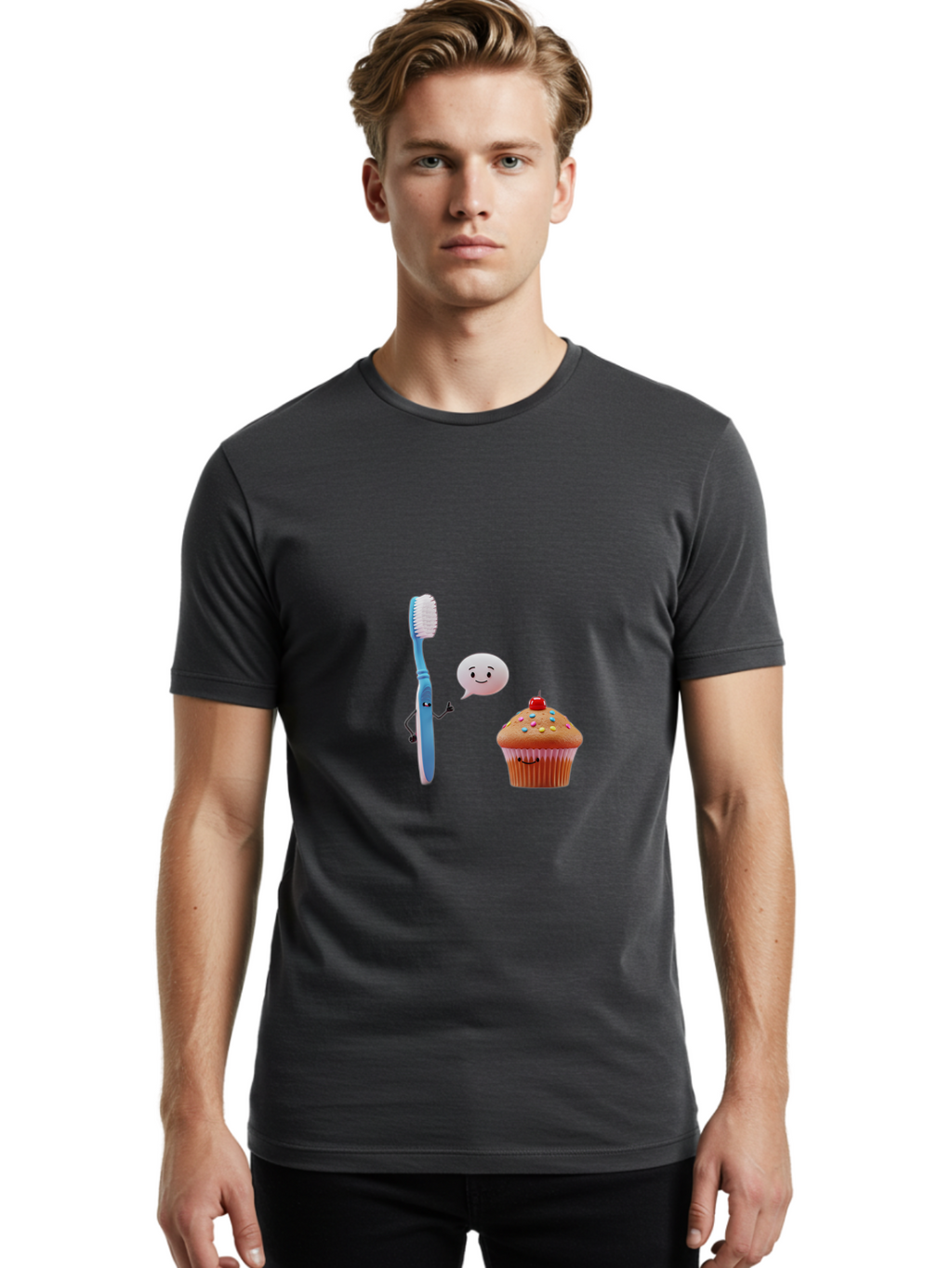 Toothbrush-And-Cupcake Men'S Graphic Tee, 100% Cotton, Comfortable Casual Summer Wear, Machine Washable, Vintage Camera, Old Camera, Antique Camera, Black Camera, Classic Photography, Photography Equipment, Nostalgic Device, Film Camera, Ban814